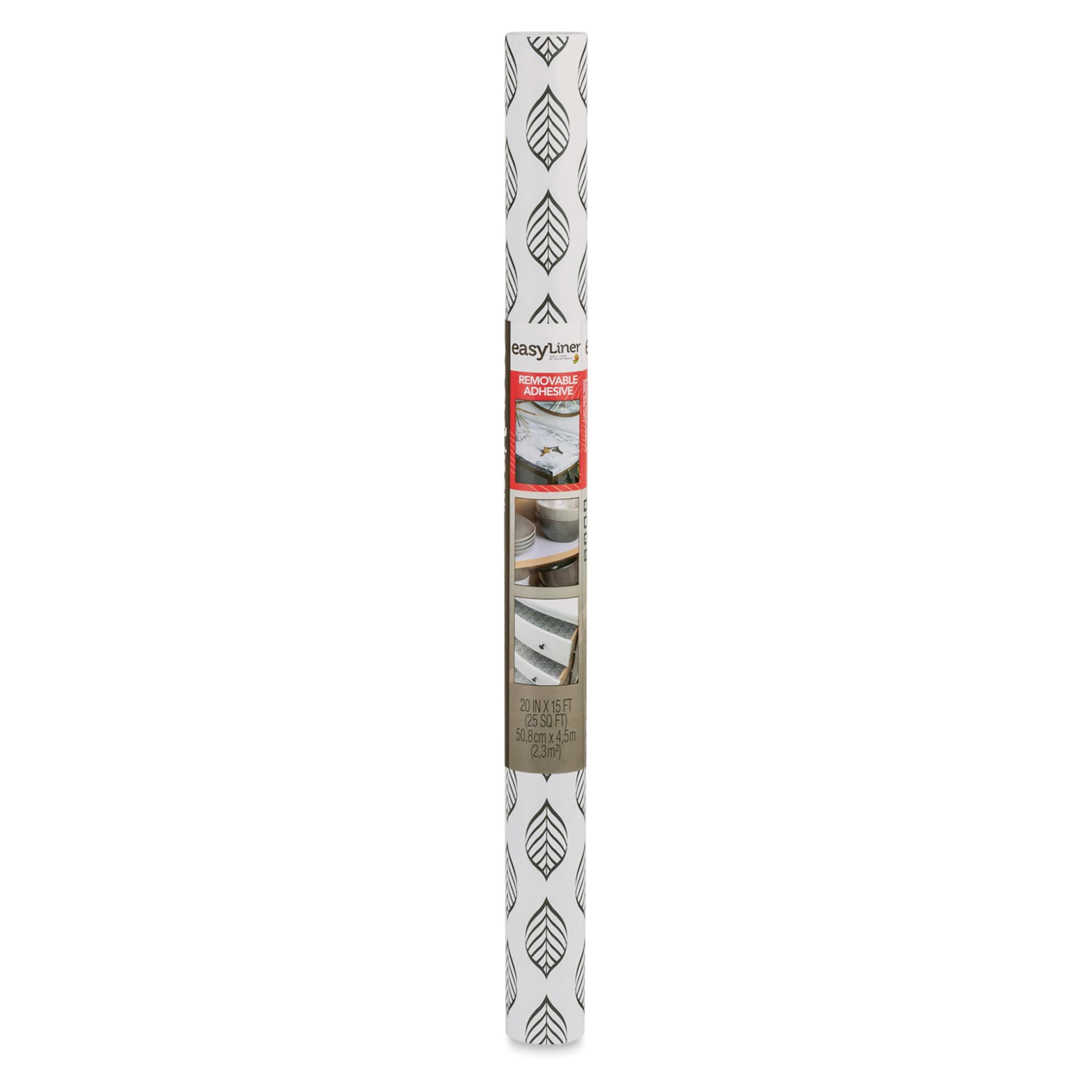 Duck EasyLiner Adhesive Laminate - Grey Pin Feather, 20" x 15 ft