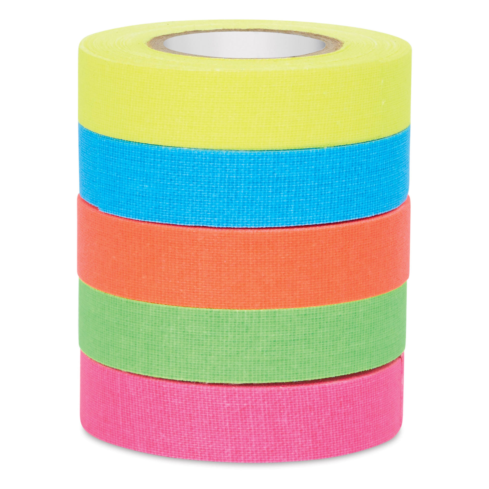 Blick Gaff Stacks Tape - Neon, five rolls stacked