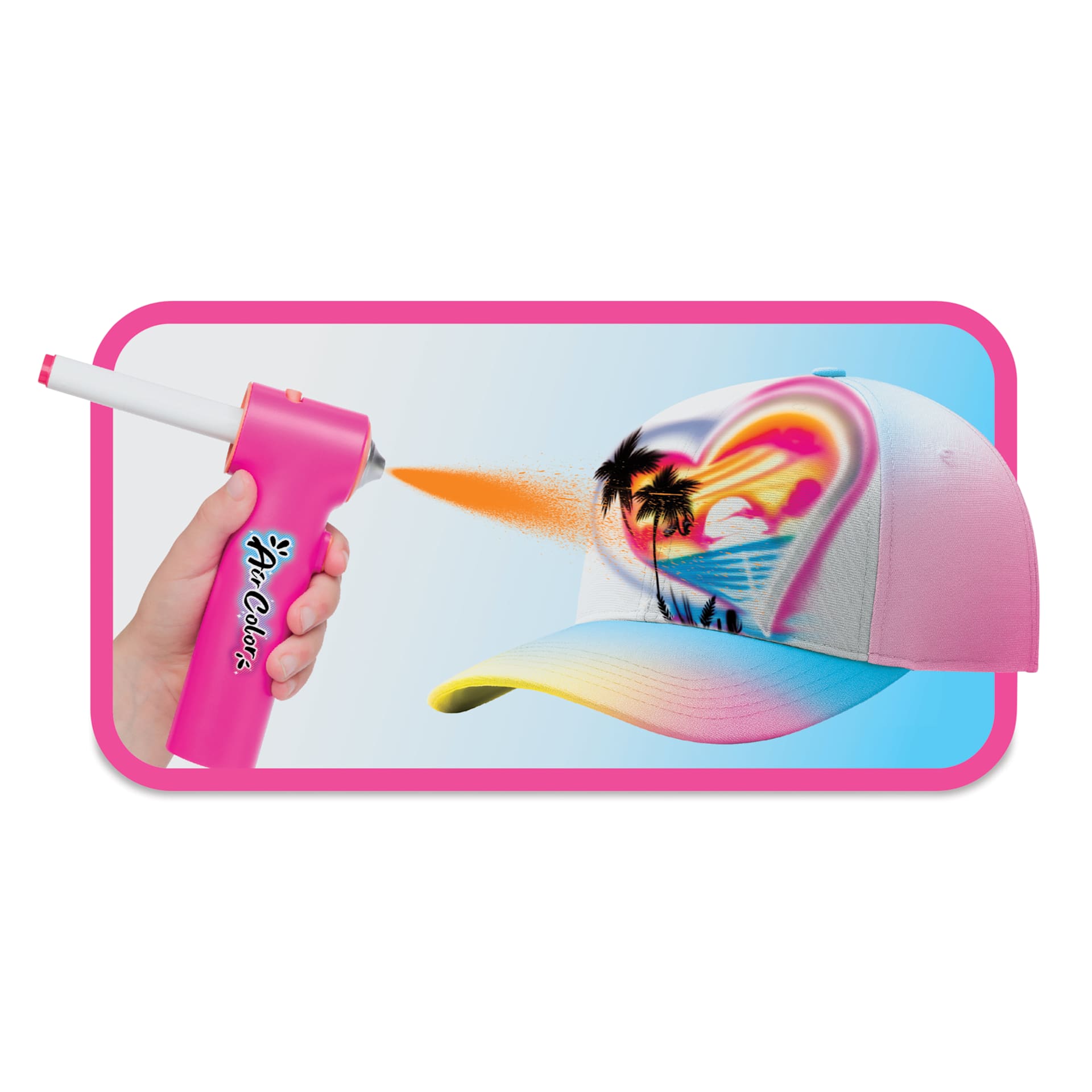 TPG Creations AirColor Fashion Airbrush Kit - airbush iand a hat