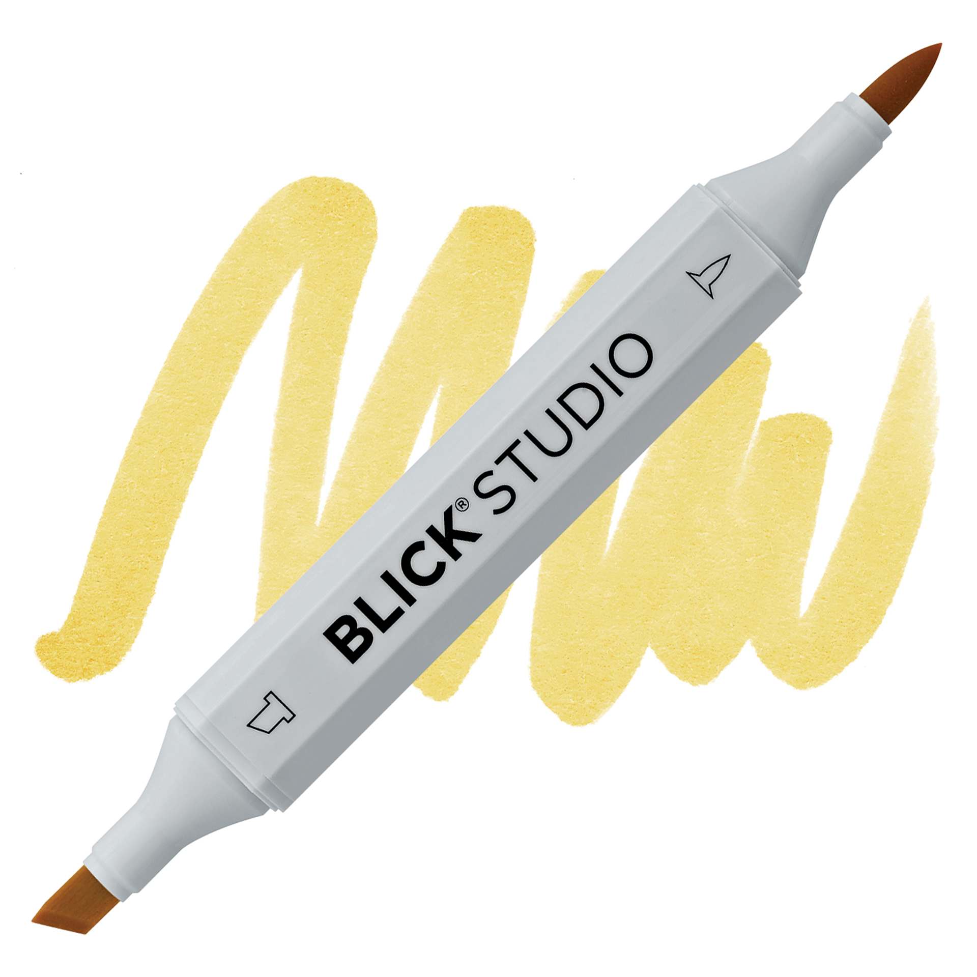 Blick Studio Brush Marker - Honey Yellow marker and swatch