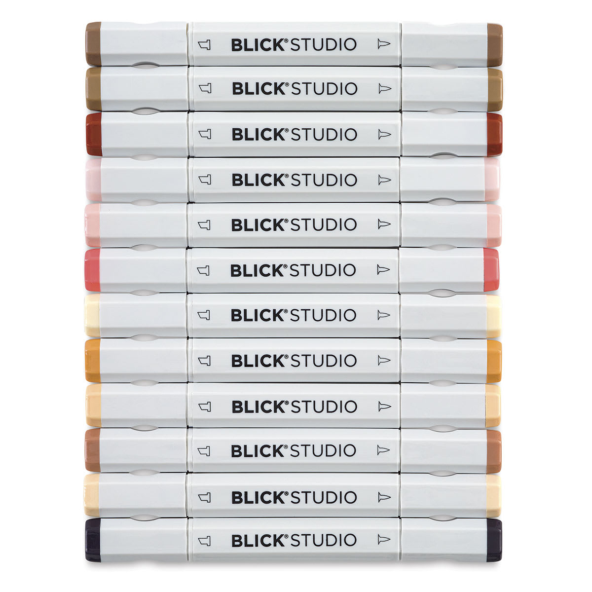 Blick Studio Brush Markers -  Portrait Colors, Set of 12 (Out of package)