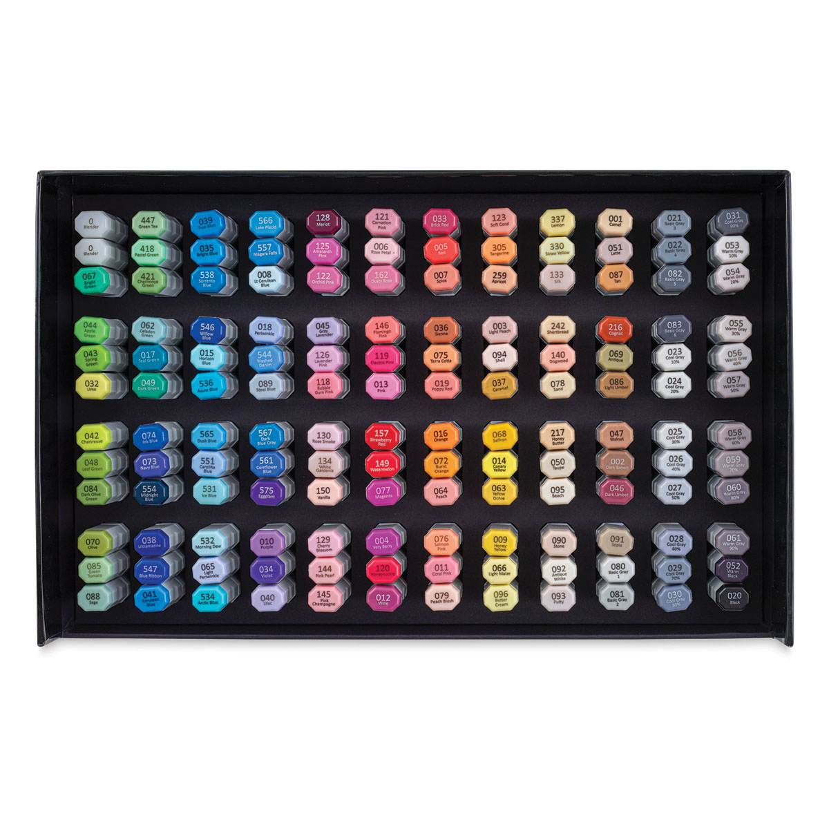 Blick Studio Brush Markers - Set of 144 (top view open) Blick Studio Brush Markers - Set of 144 (top view open)