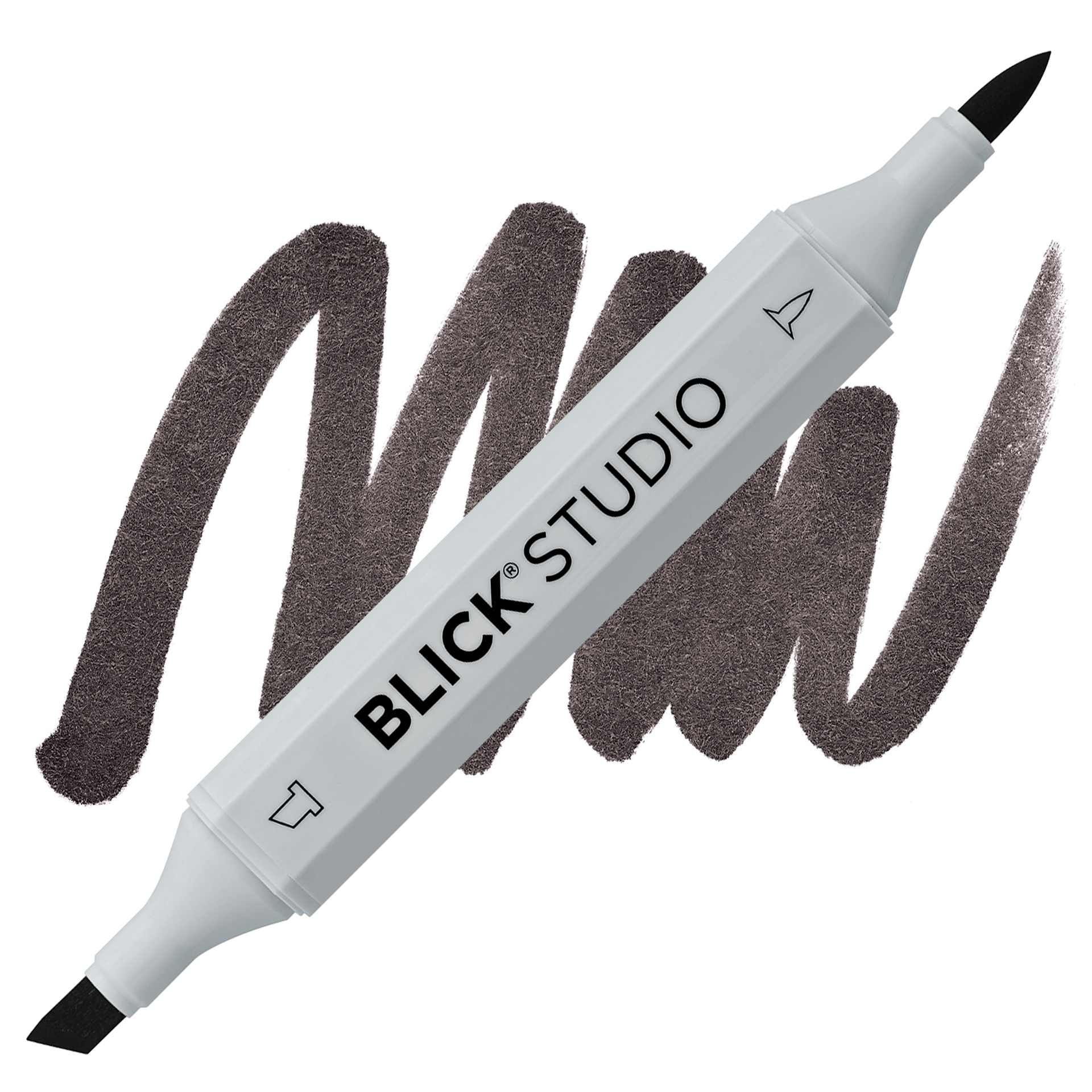 Blick Studio Brush Marker - Warm Black marker and swatch