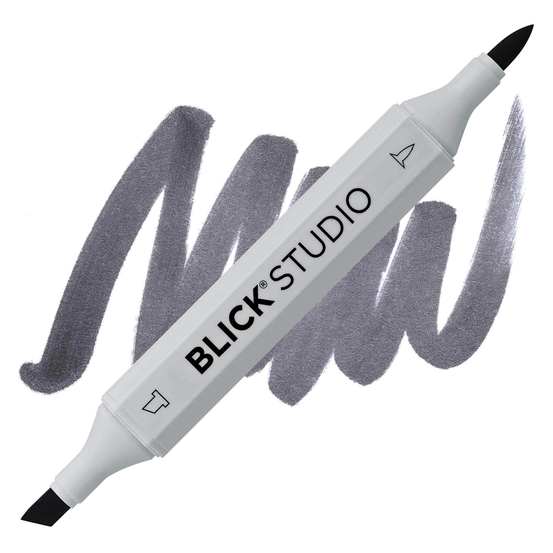 Blick Studio Brush Marker - Cool Gray 90% marker and swatch