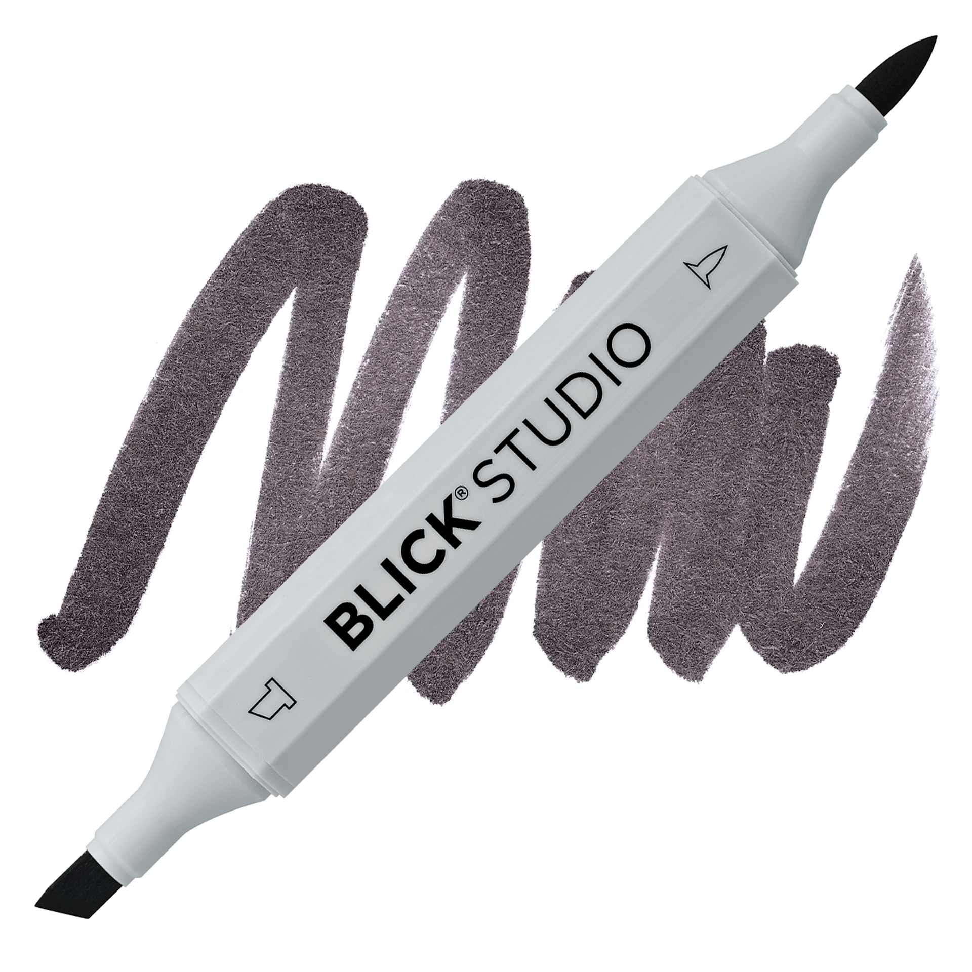 Blick Studio Brush Marker - Warm Gray 90% marker and swatch