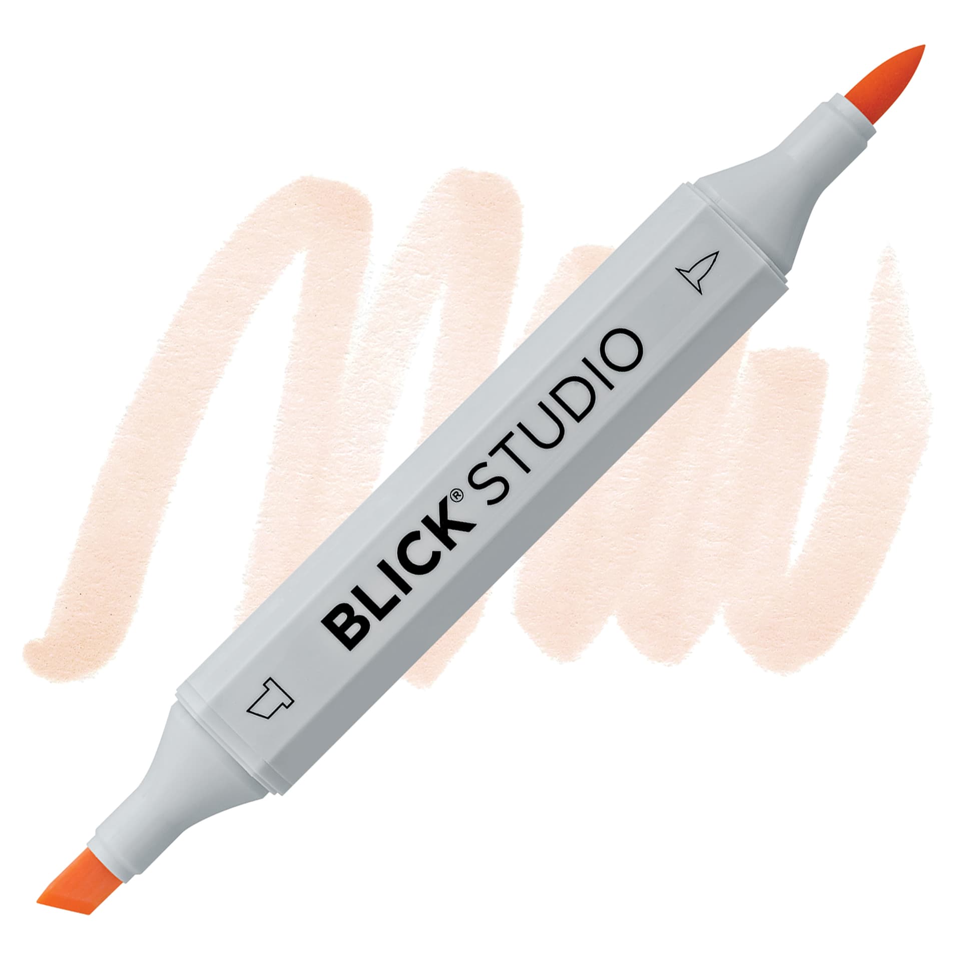 Blick Studio Brush Marker - Light Peach marker and swatch