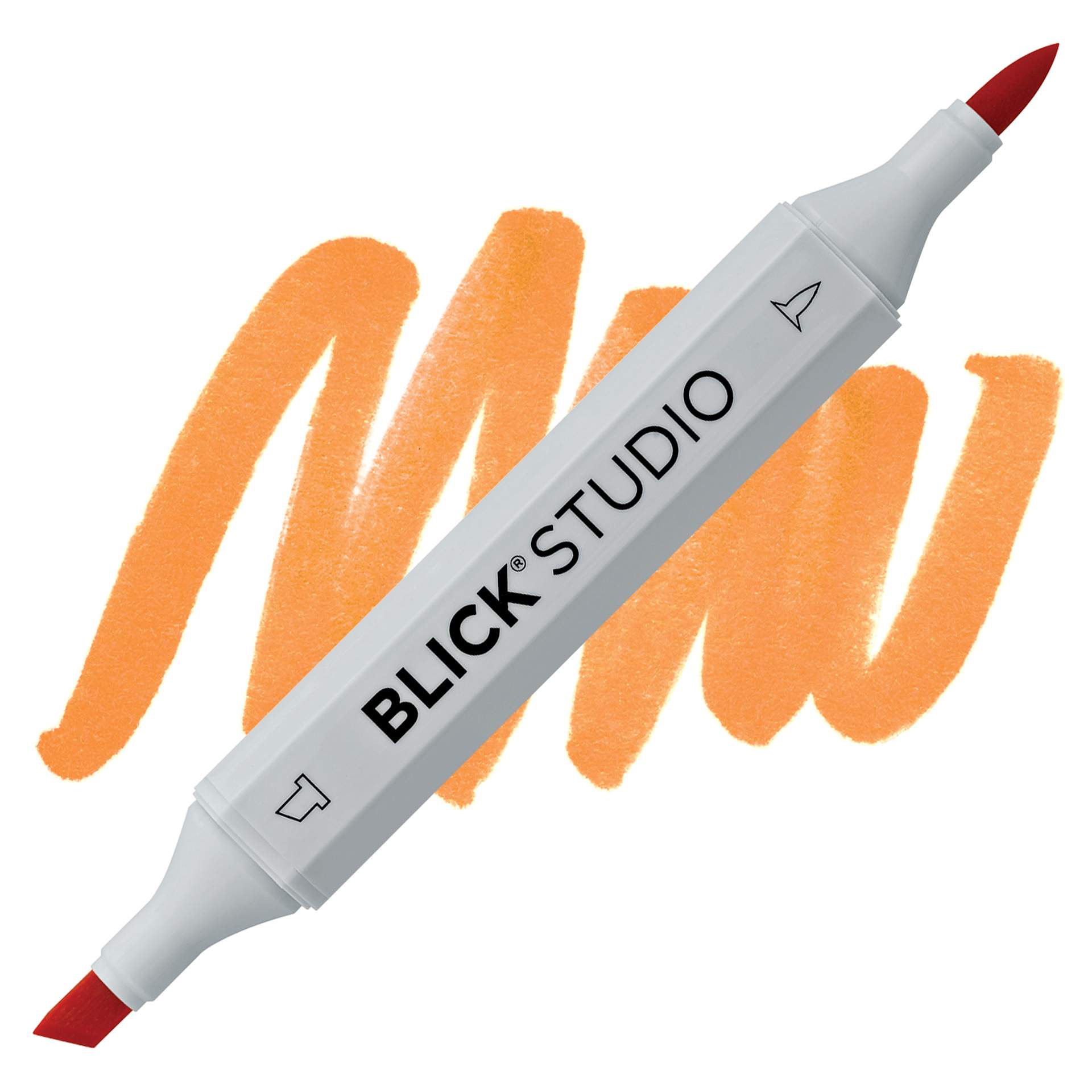 Blick Studio Brush Marker - Orange marker and swatch