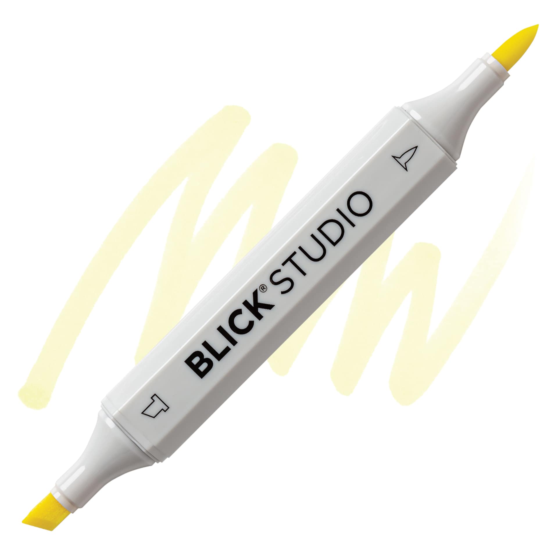 Blick Studio Brush Marker - Straw Yellow marker and swatch