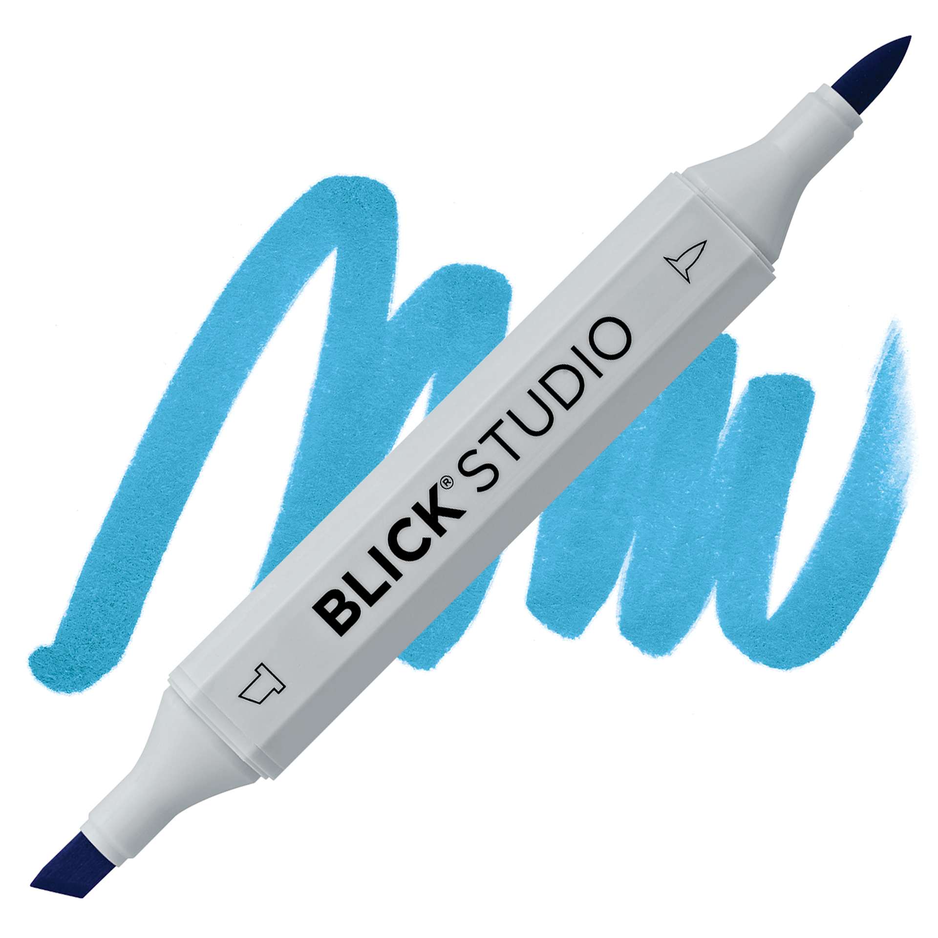 Blick Studio Brush Marker - True Blue marker and swatch