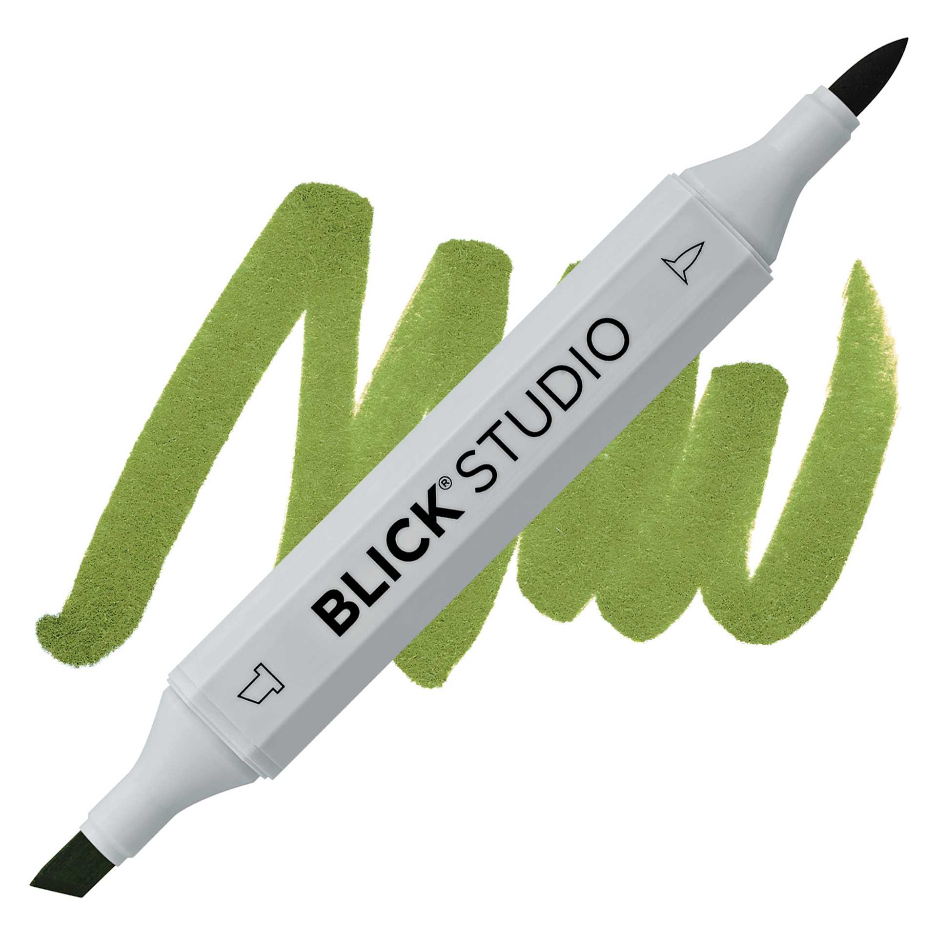 Blick Studio Brush Marker - Olive marker and swatch