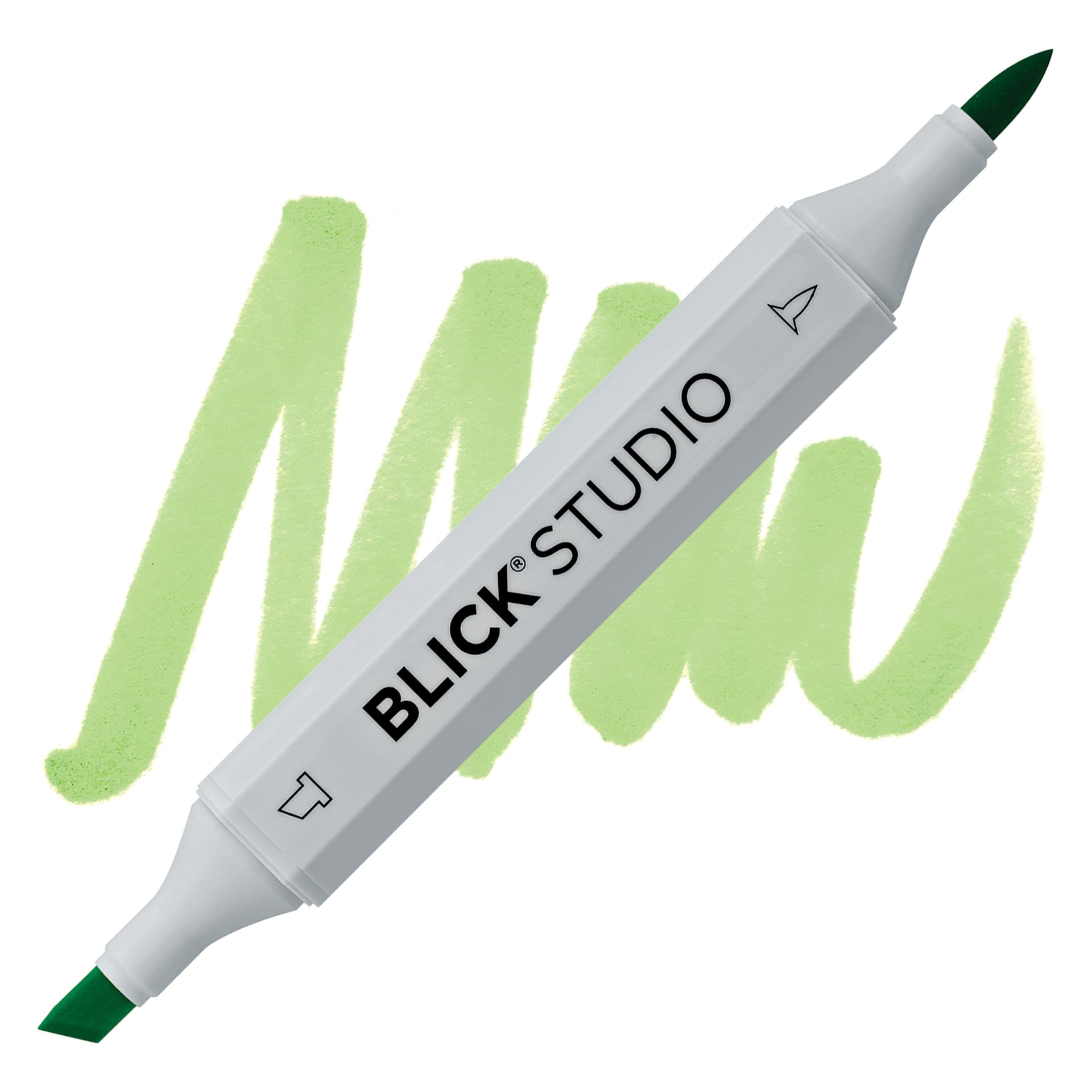 Blick Studio Brush Marker - Apple Green marker and swatch