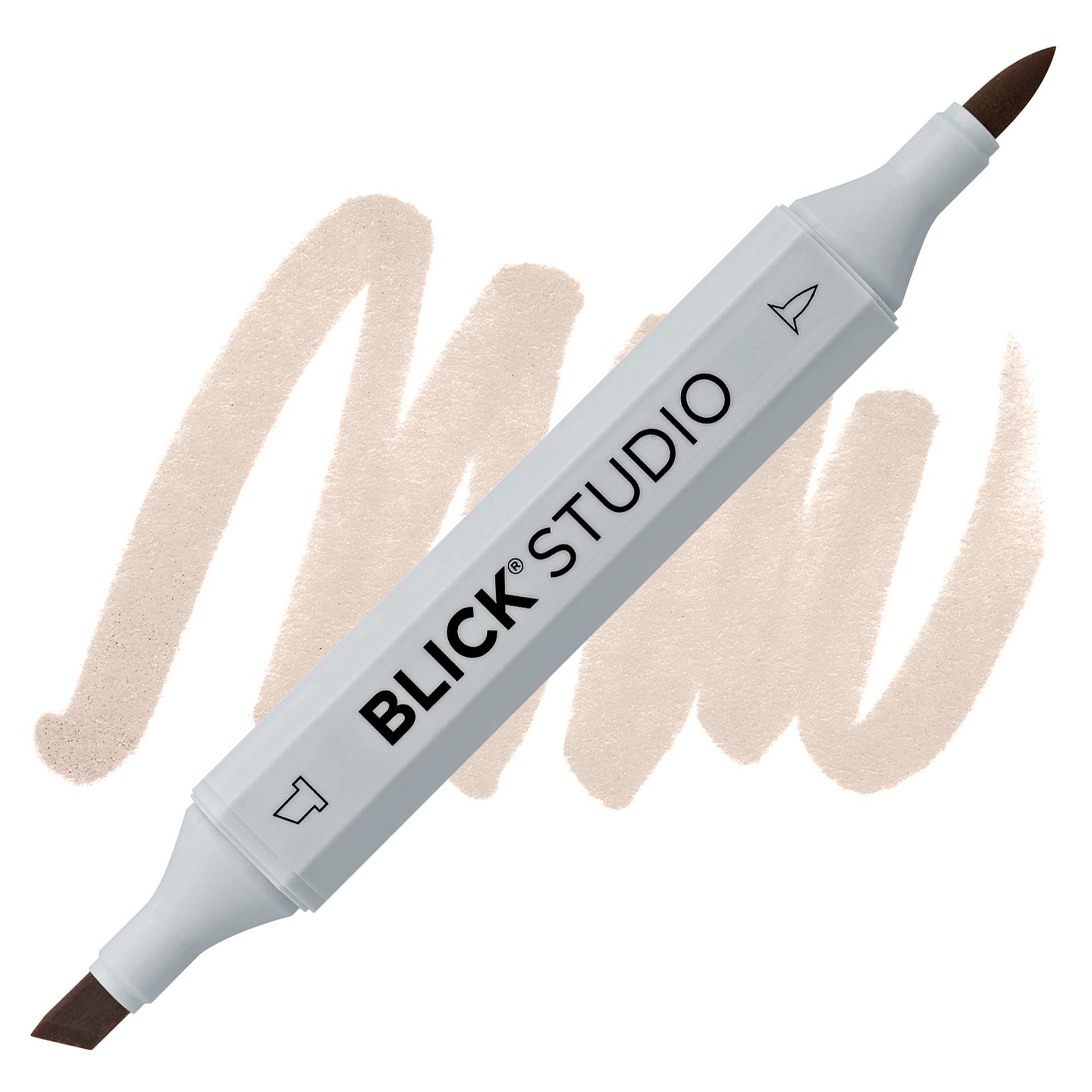 Blick Studio Brush Marker - Taupe marker and swatch
