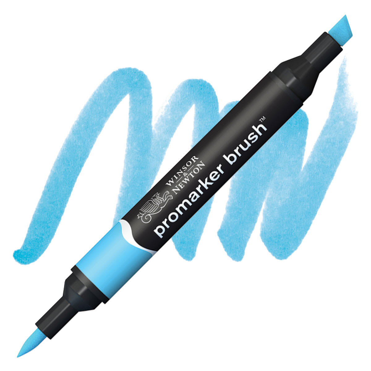 Winsor & Newton Promarker Brush Marker - Sky Blue marker and swatch