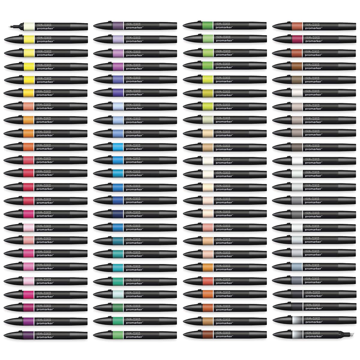 Winsor & Newton Promarker - Extended Collection, Set of 96, contents laid out