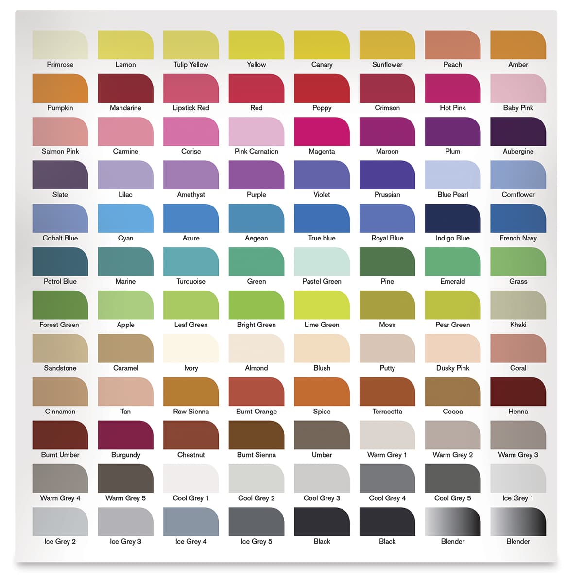 Winsor & Newton Promarker - Extended Collection, Set of 96, swatches
