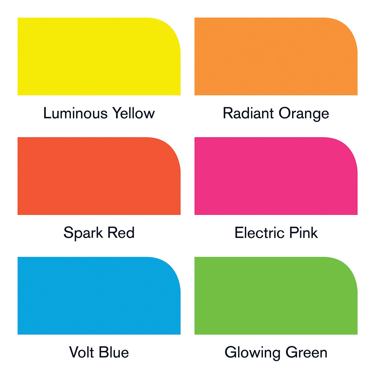 Winsor & Newton Neon ProMarkers - Set of 6, swatches