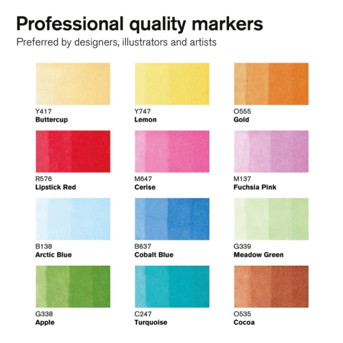 Winsor & Newton Promarker - Set 2, Set of 13