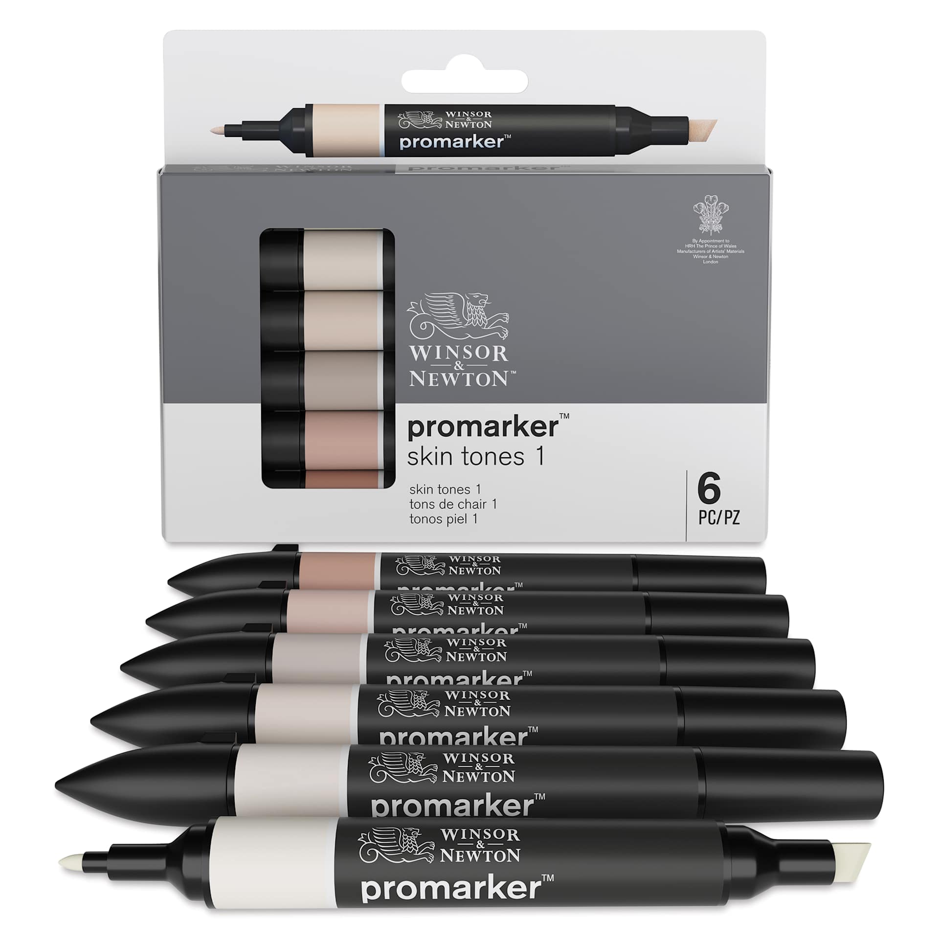 Winsor & Newton Promarker - Skin Tones 1, Set of 6