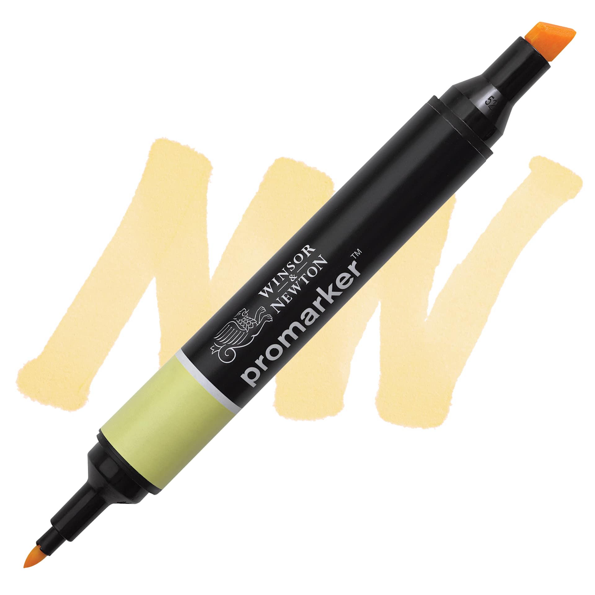 Winsor & Newton Promarker - Buttercup, swatch and marker