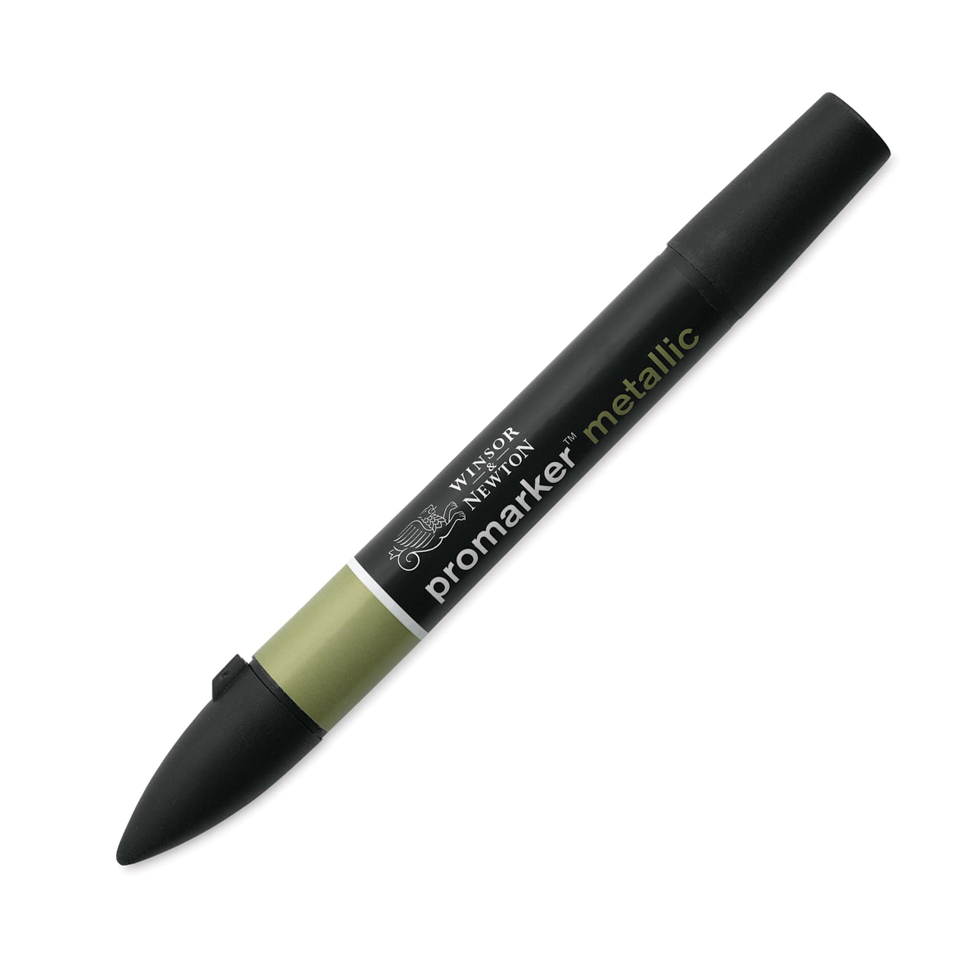 Winsor & Newton Promarker Metallic Marker - Gold, cap on