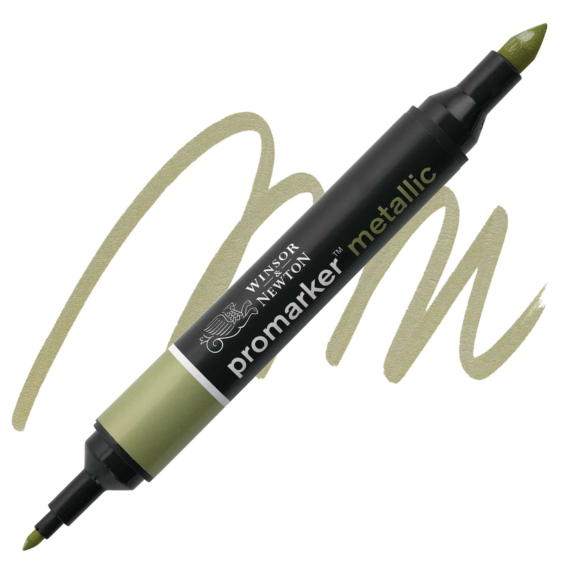 Winsor & Newton Promarker Metallic Marker - Gold marker and swatch