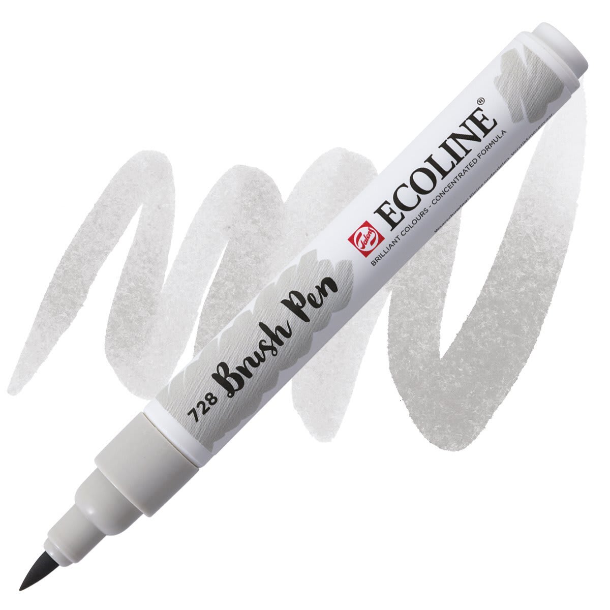 Royal Talens Ecoline Brush Marker - Warm Grey Light marker and swatch