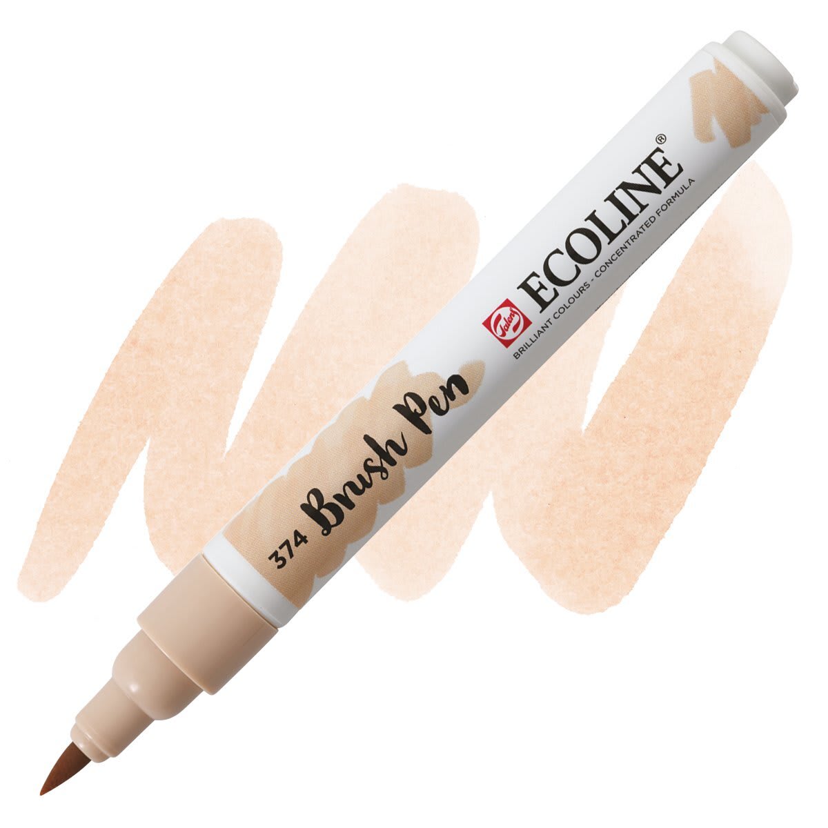 Royal Talens Ecoline Brush Marker - Pink Beige marker and swatch