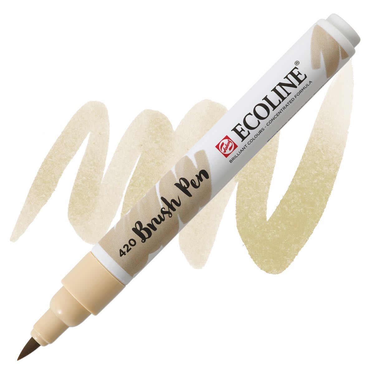 Royal Talens Ecoline Brush Marker - Beige marker and swatch