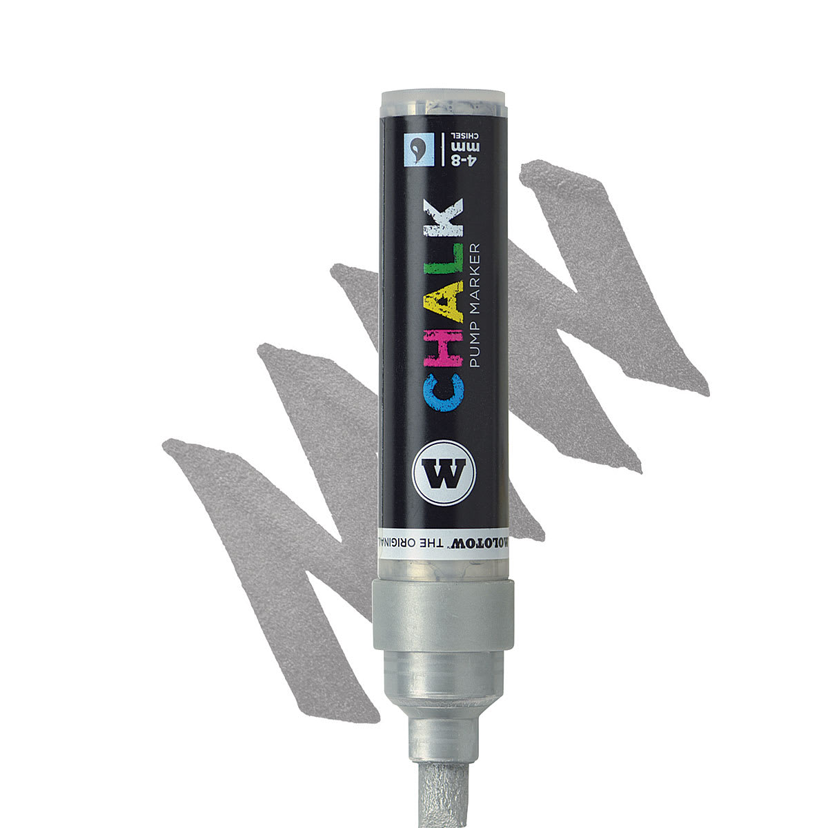 Molotow Chalk Marker - Metallic Silver, 4-8 mm 