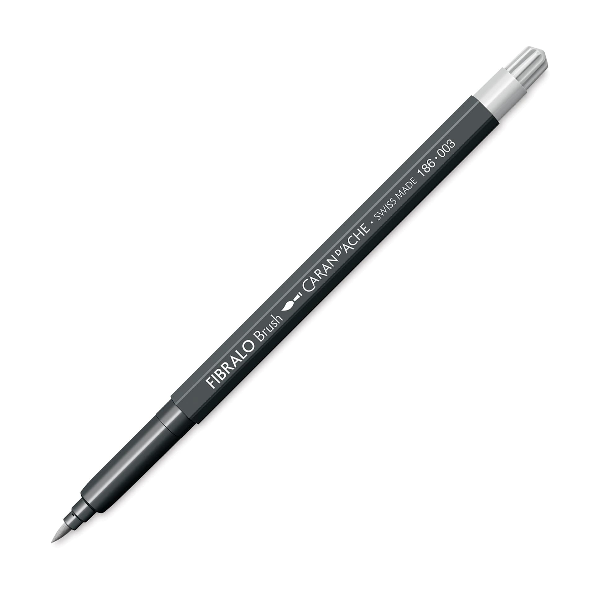 Caran d'Ache Fibralo Brush Marker - Light Grey