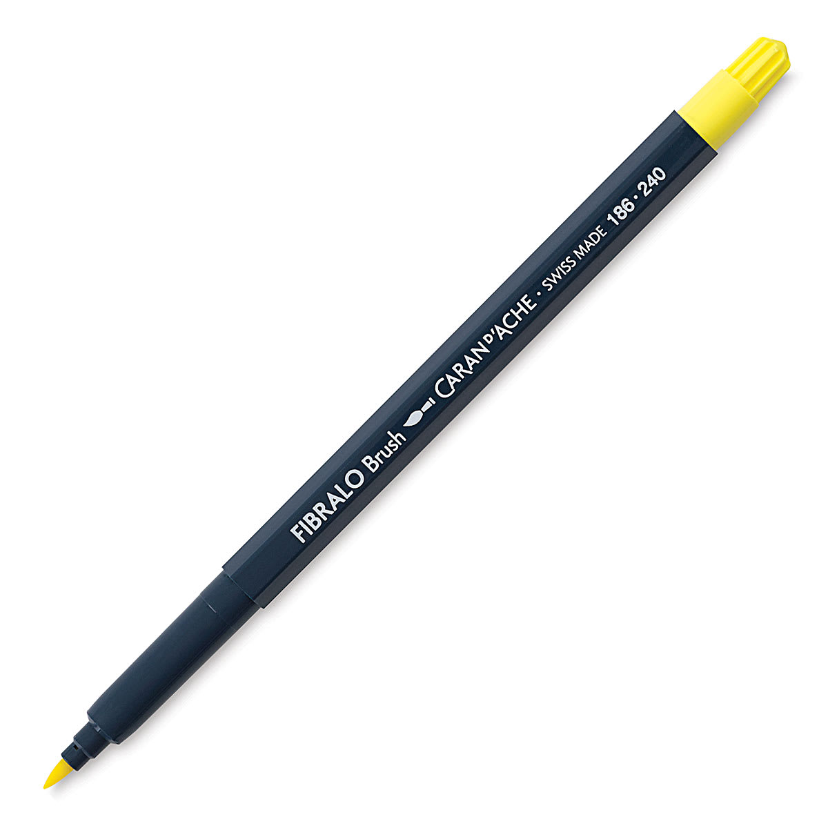 Caran d'Ache Fibralo Brush Marker - Lemon Yellow