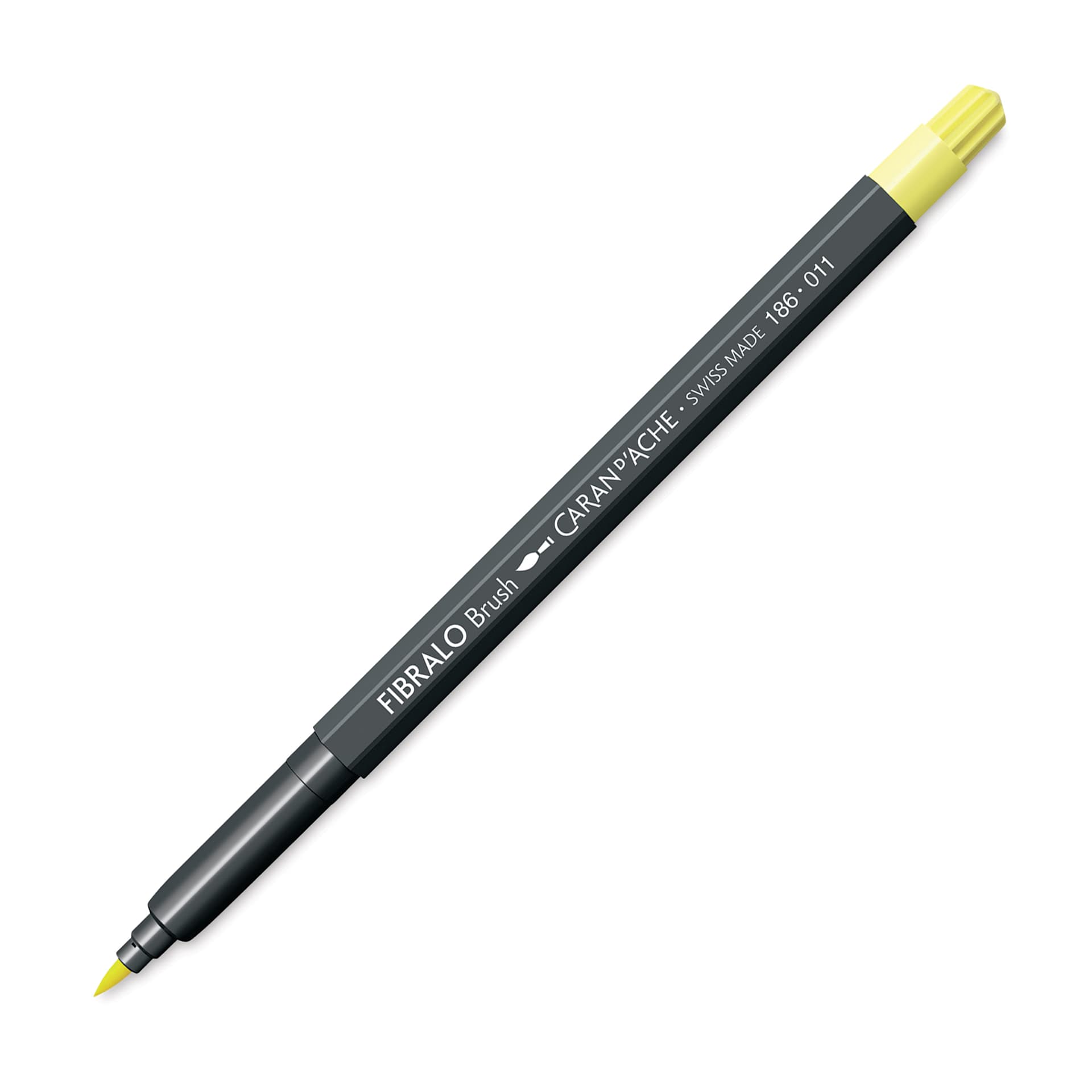 Caran d'Ache Fibralo Brush Marker - Pale Yellow