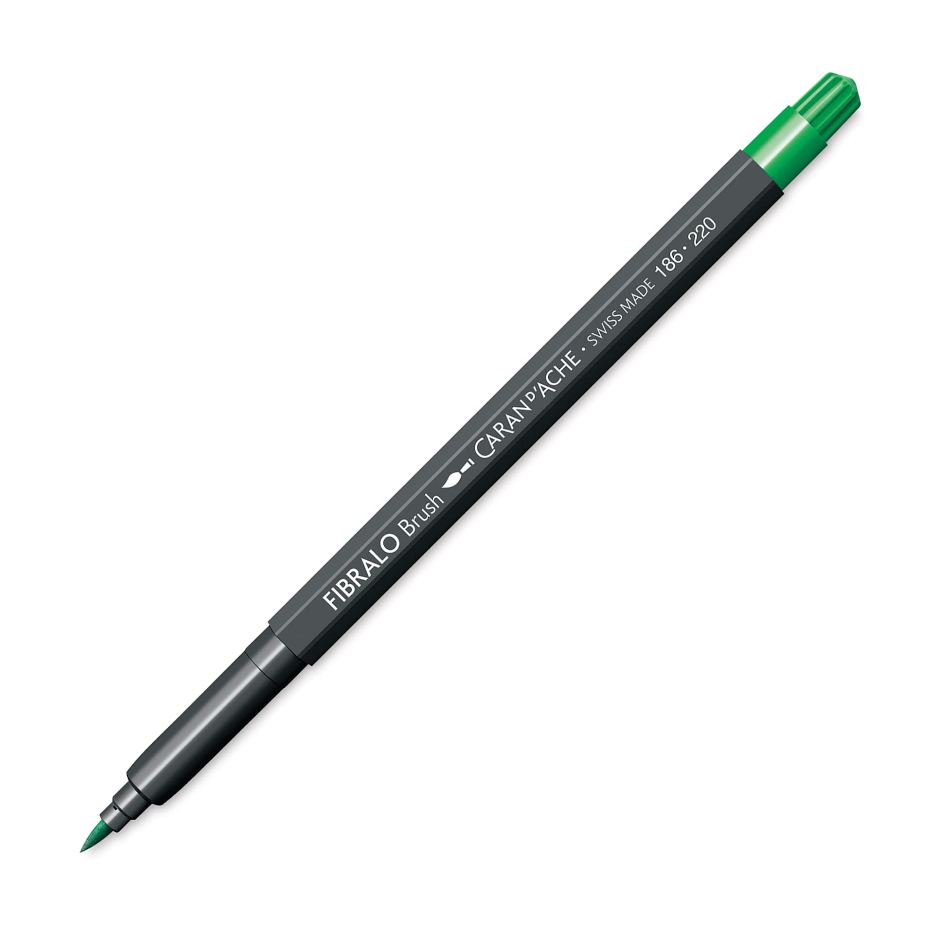Caran d'Ache Fibralo Brush Marker - Grass Green