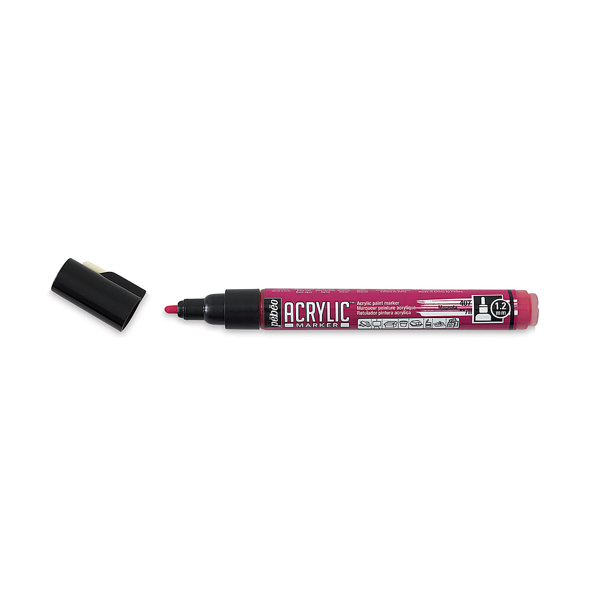Pebeo Acrylic Marker - Magenta, 1.2 mm, Bullet Nib