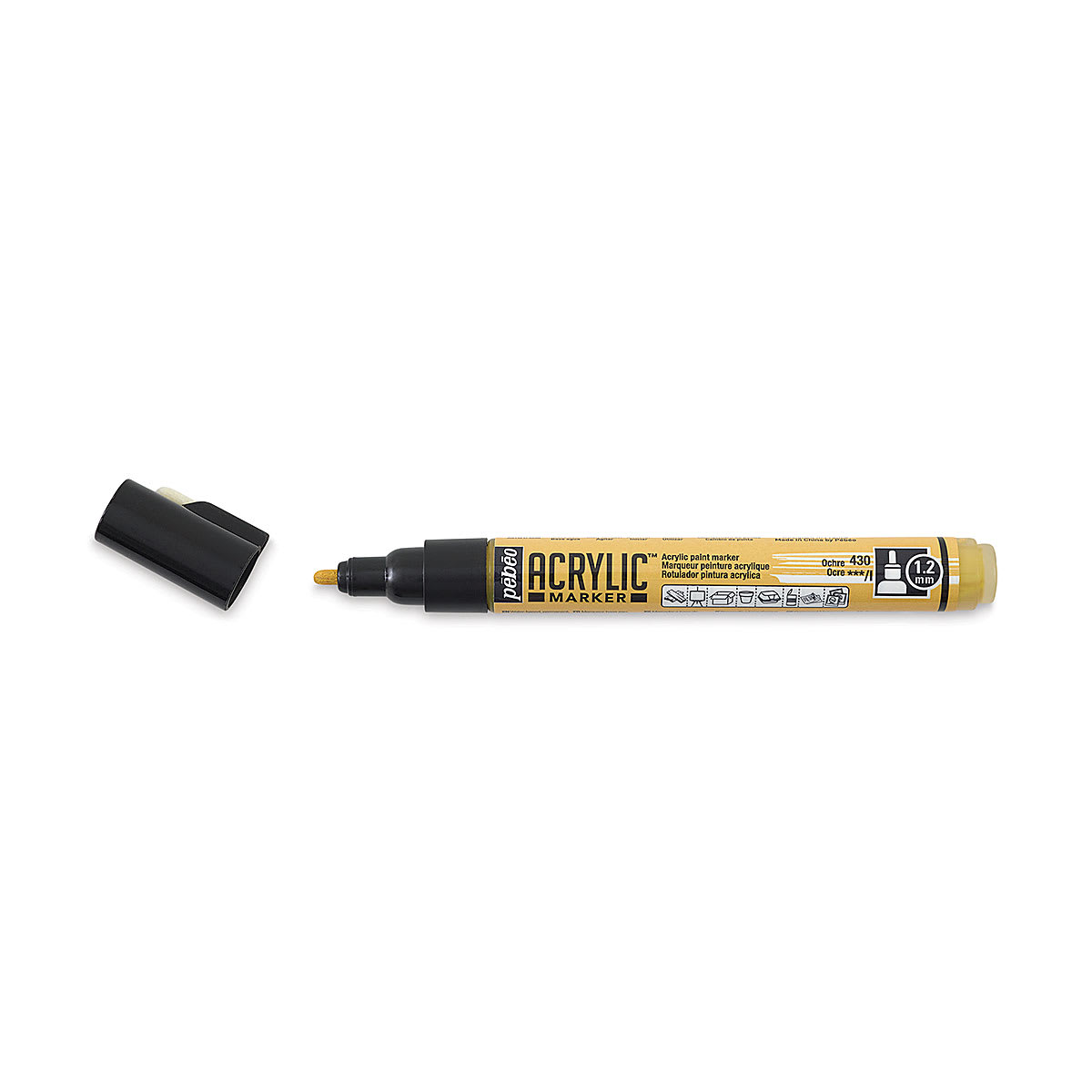 Pebeo Acrylic Marker - Ochre, 1.2 mm, Bullet Nib