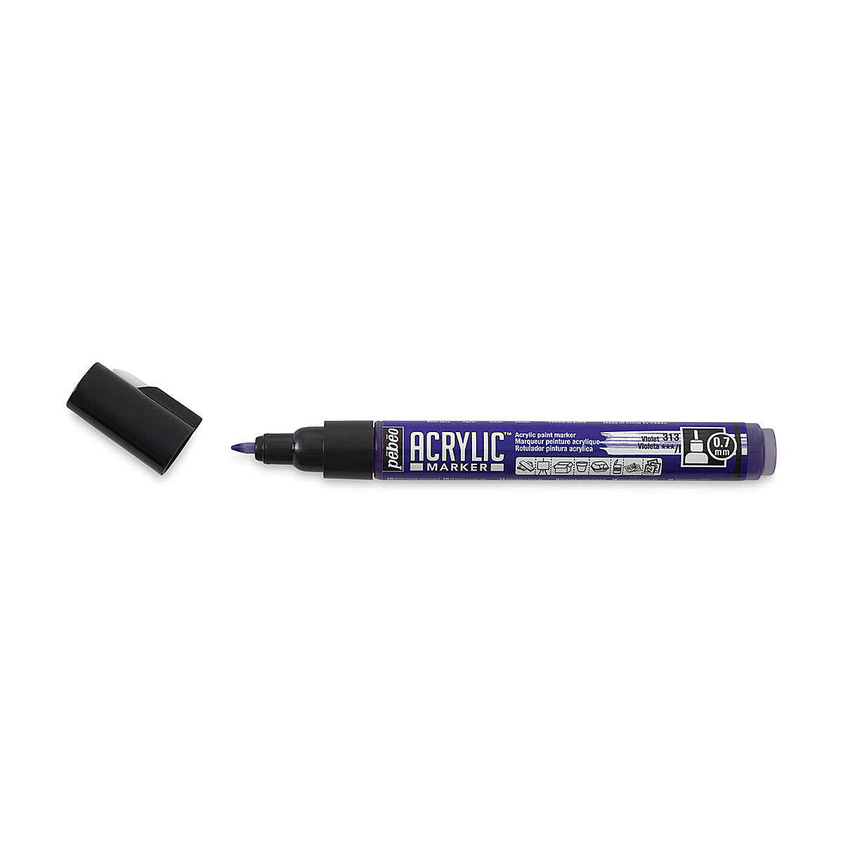 Pebeo Acrylic Marker - Violet, 0.7 mm, Fine Nib