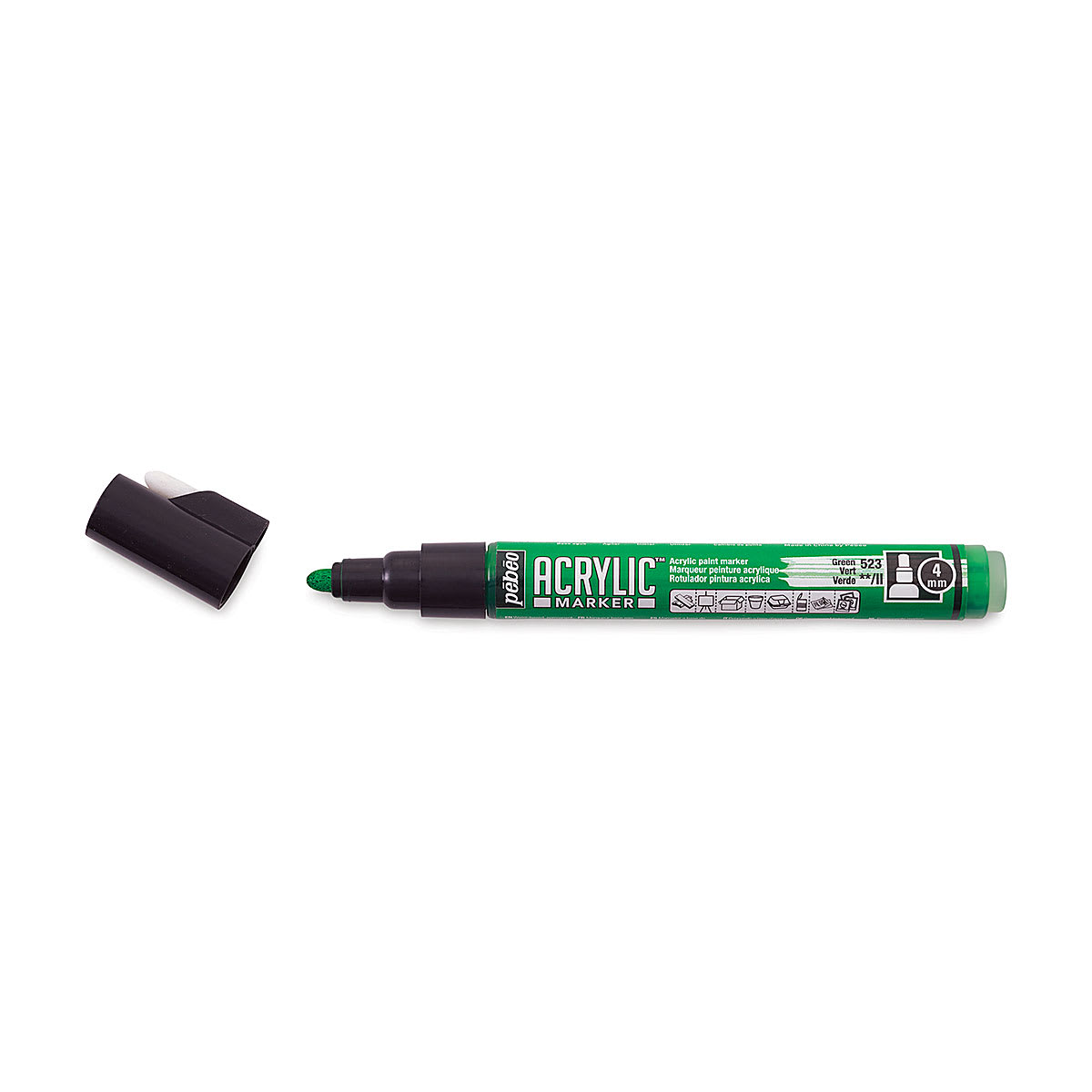 Pebeo Acrylic Marker - Green, 4 mm, Bullet Nib