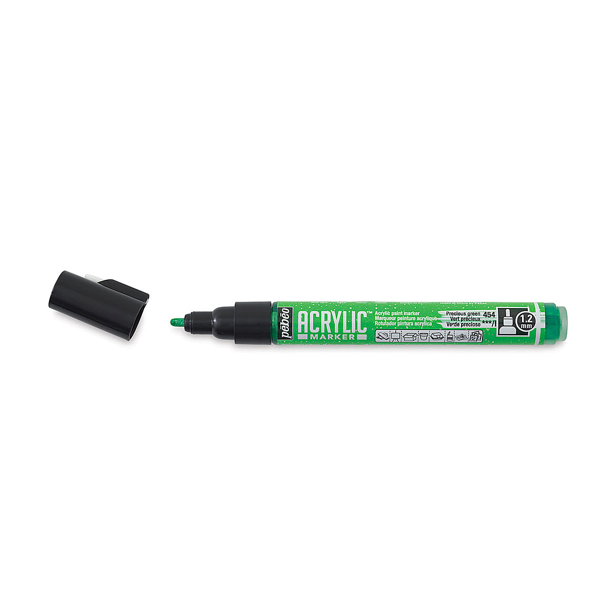 Pebeo Acrylic Marker - Precious Green, 1.2 mm, Bullet Nib