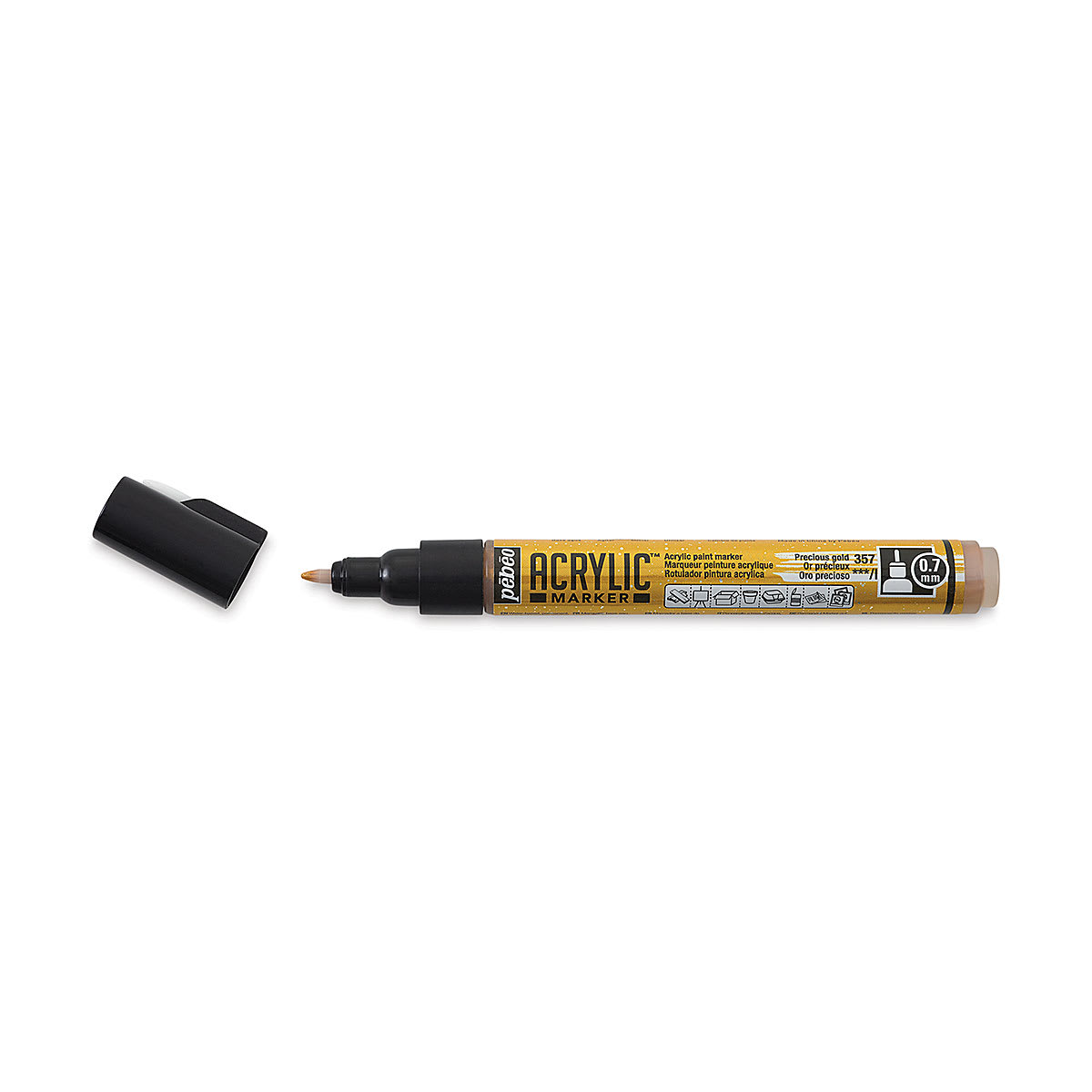 Pebeo Acrylic Marker - Precious Gold, 0.7 mm, Fine Nib