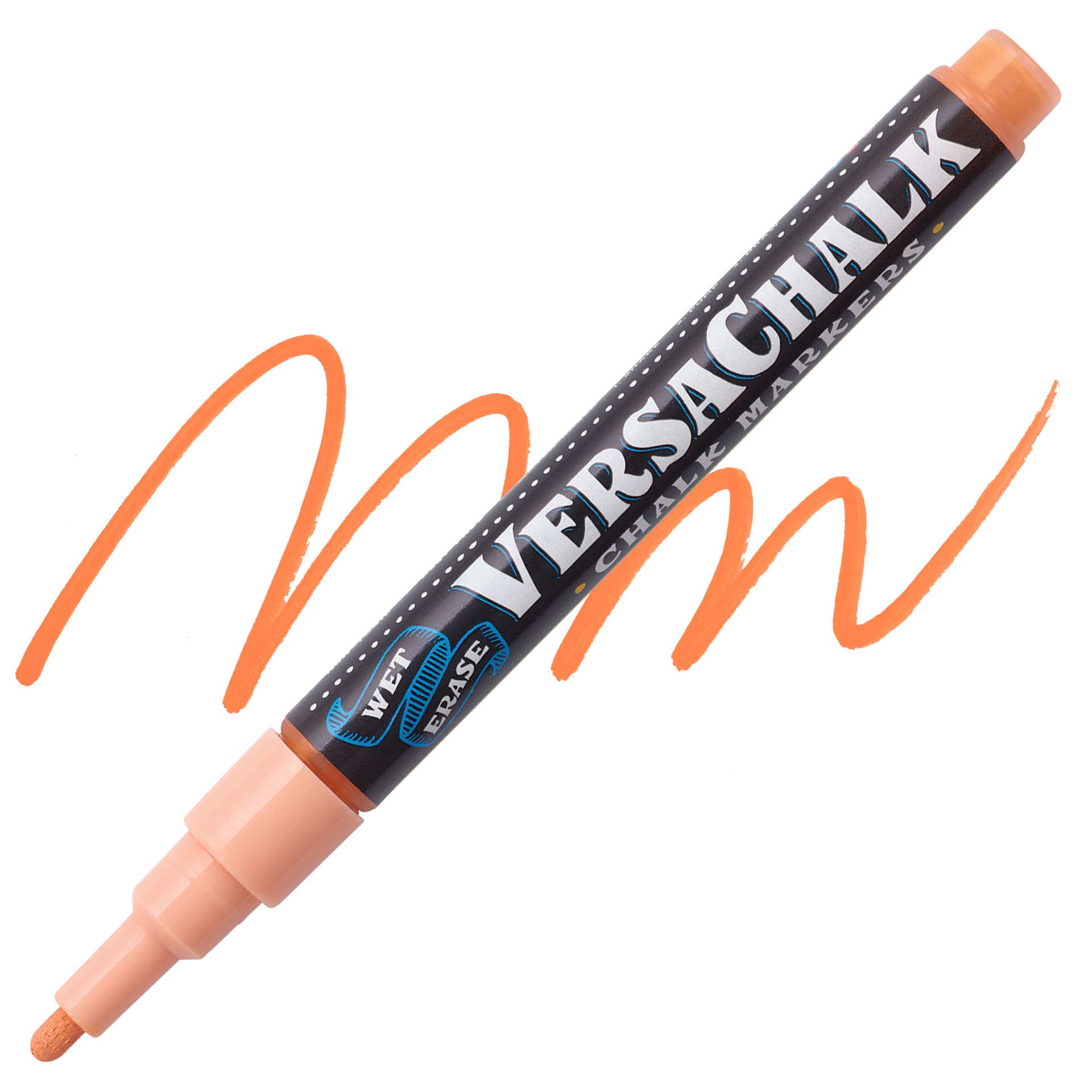 VersaChalk Wet Erase Liquid Chalk Marker - Classic Peach, 3 mm, swatch and marker