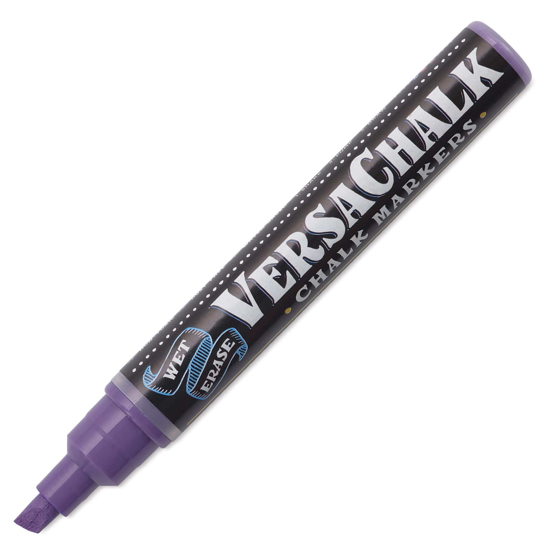 VersaChalk Wet Erase Liquid Chalk Marker - Classic Purple Grape, 5 mm, Bold Tip, cap off