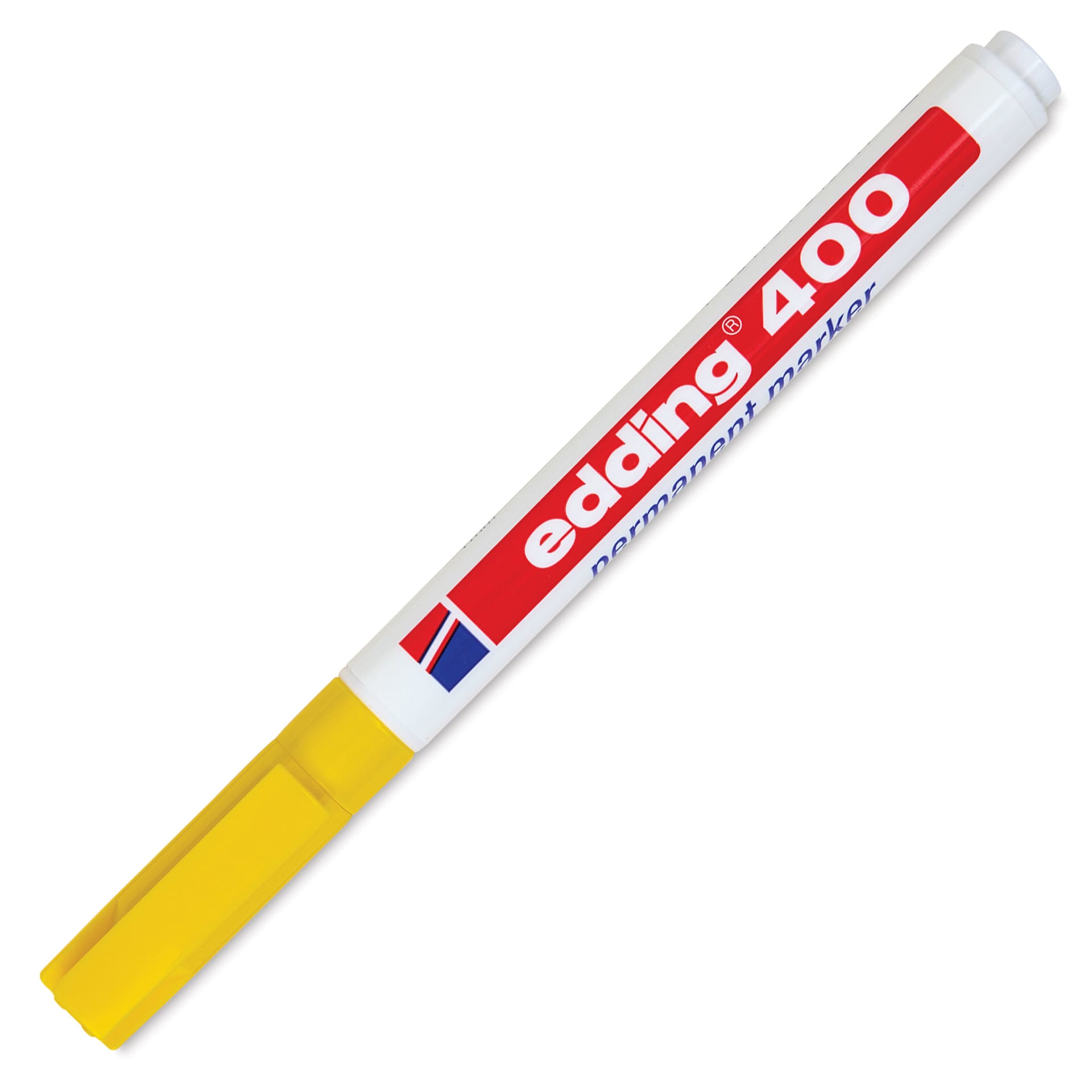 Edding Permanent Marker - Yellow, 400 Series, Bullet Nib, 1 mm, cap on