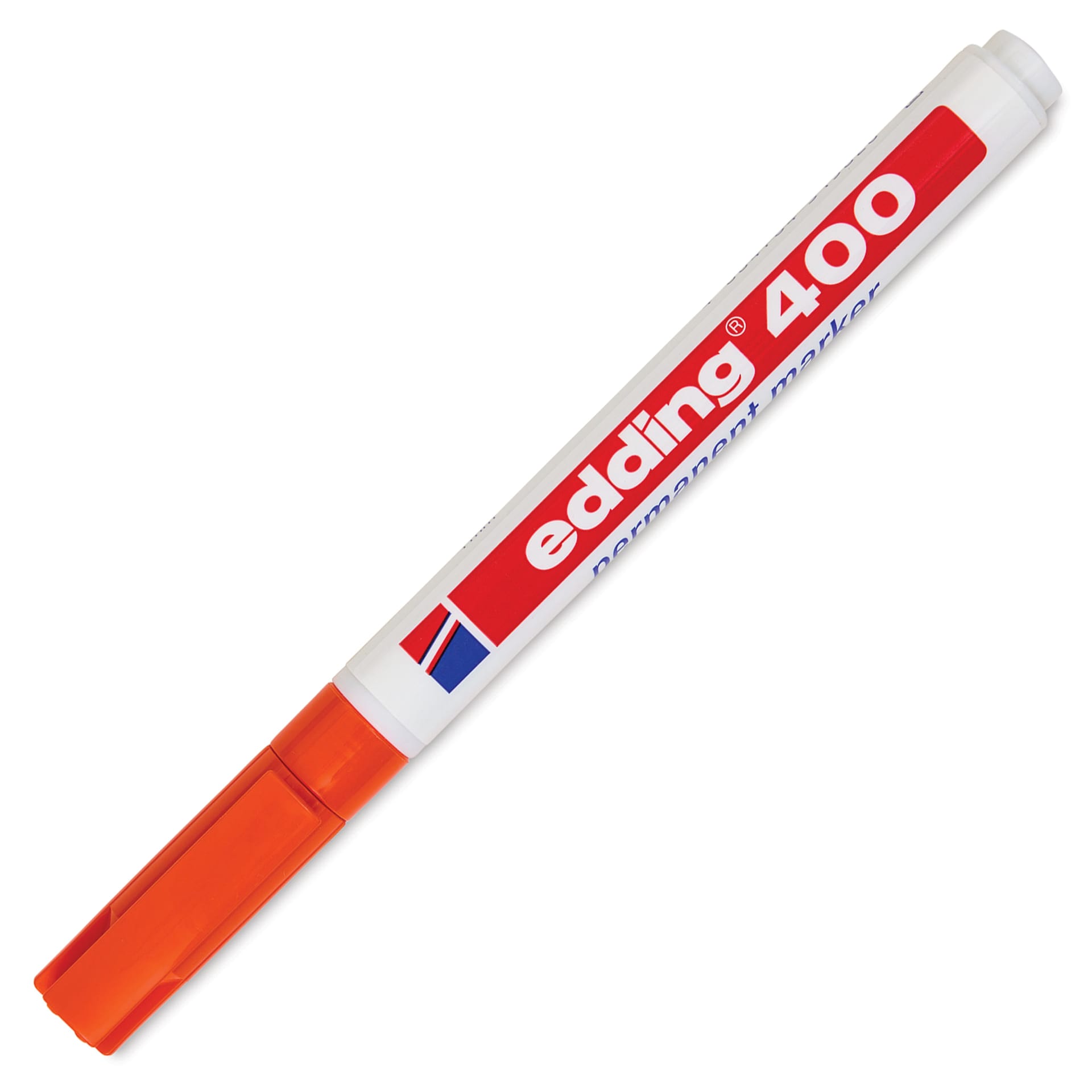Edding Permanent Marker - Orange, 400 Series, Bullet Nib, 1 mm, cap on