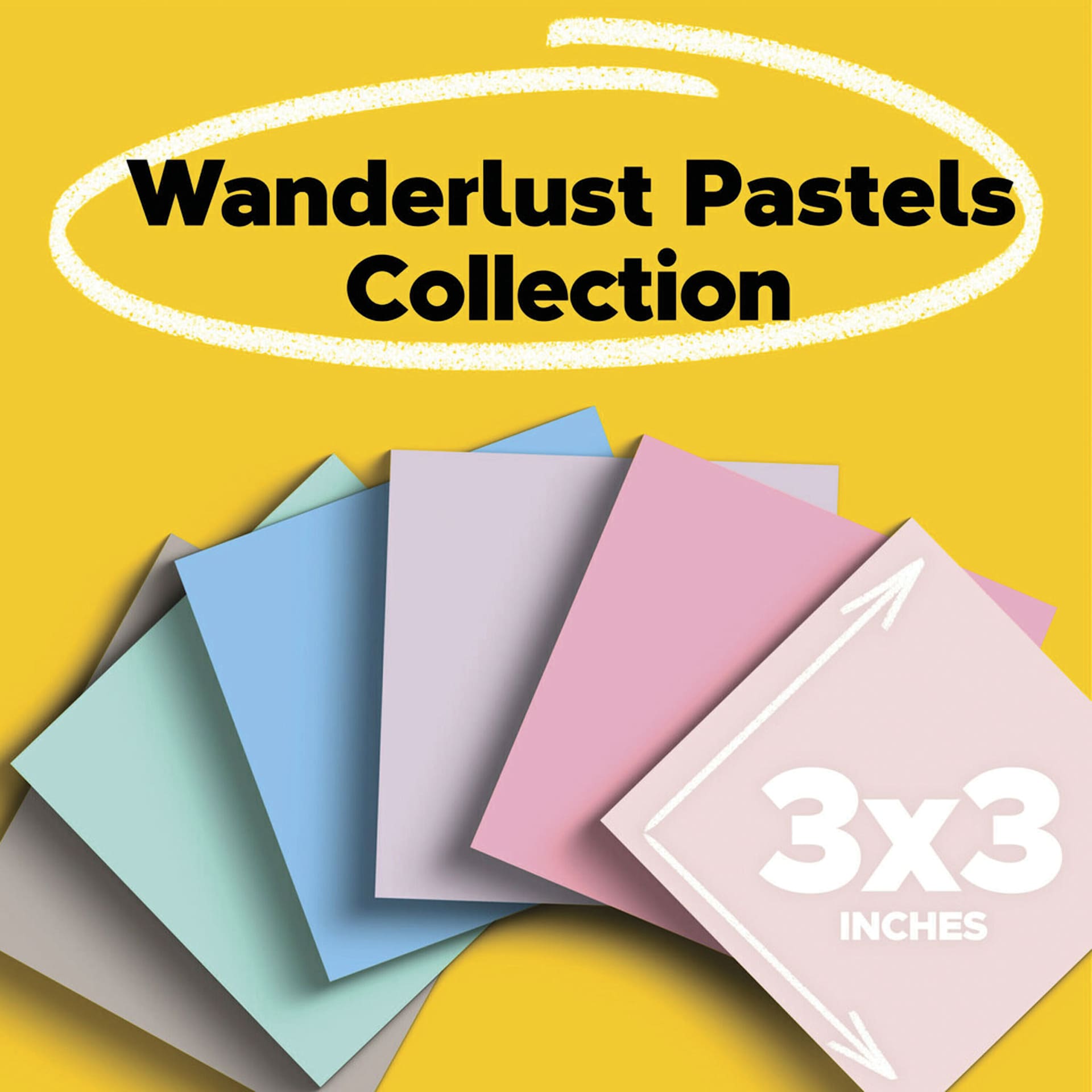 Wanderlust Pastels Collection, 3" x 3"