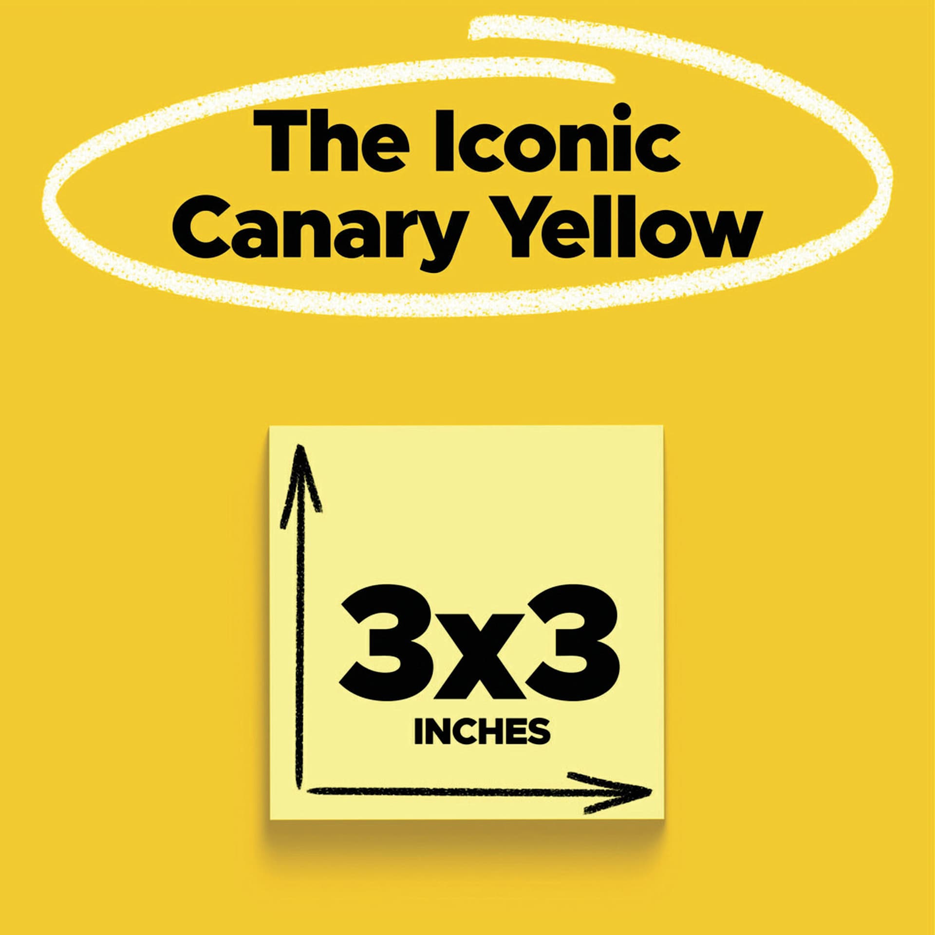 The Iconic Canary Yellow, 3" x 3"