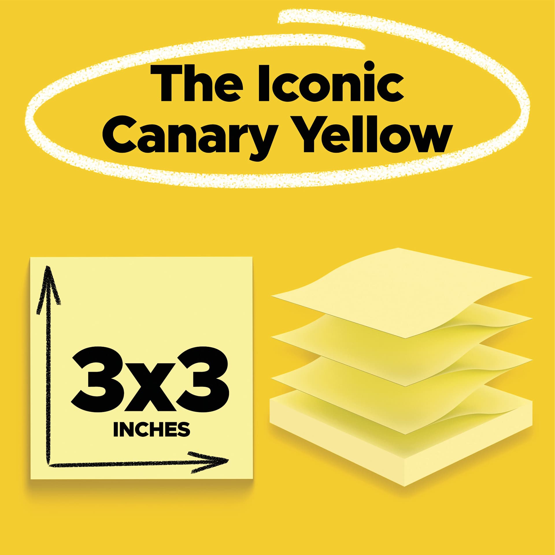 The Iconic Canary Yellow, 3" x 3" 