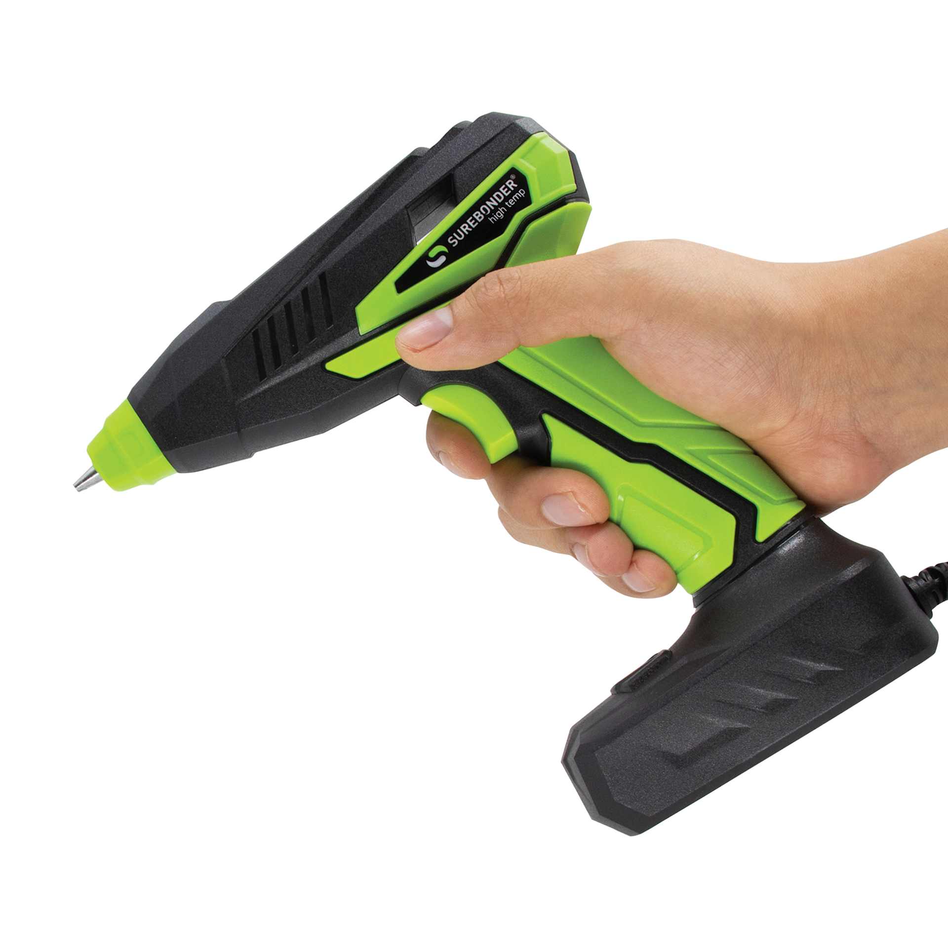 Surebonder Professional Motorized Mini High Temp Glue Gun - in hand