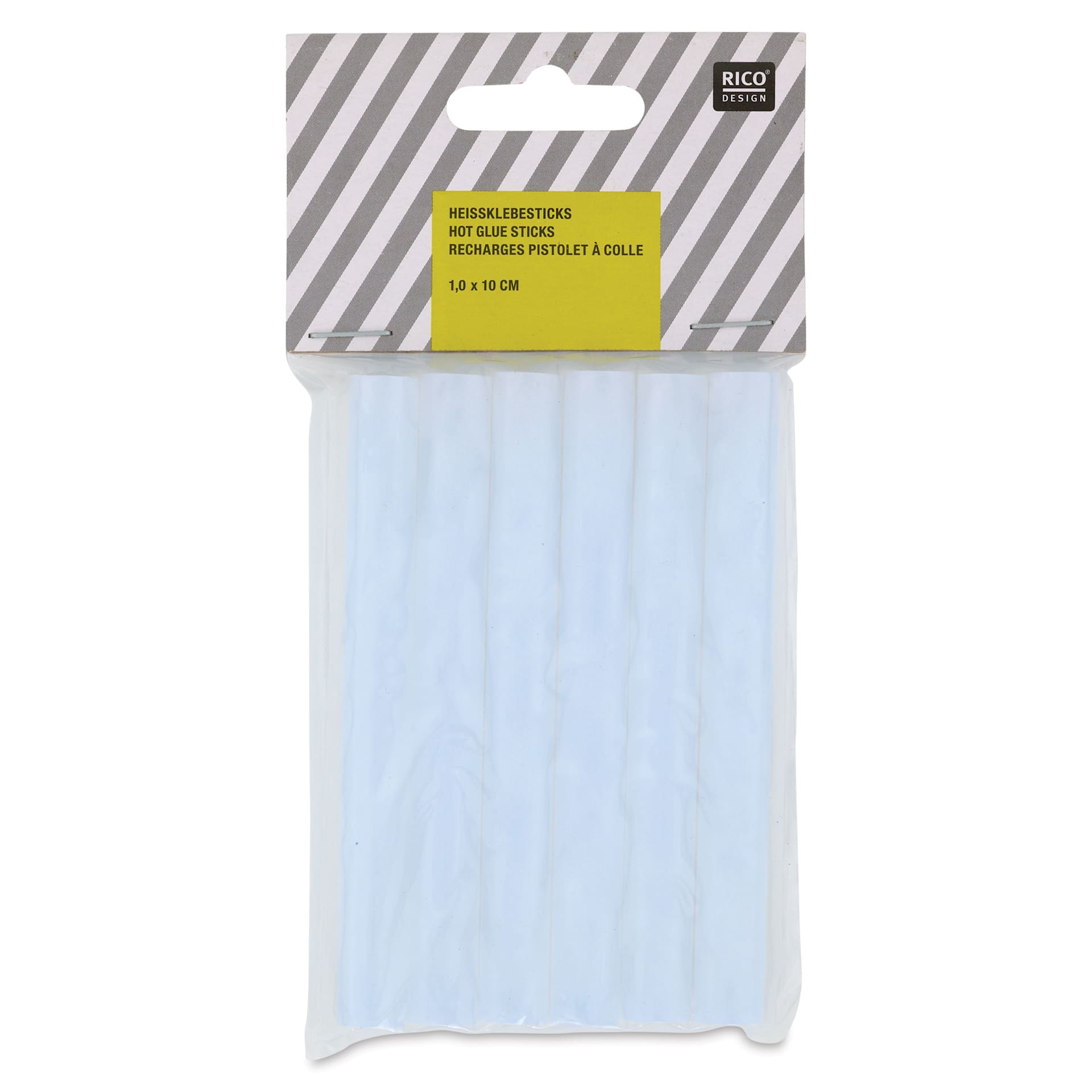 Rico Design Hot Glue Sticks - Regular, Pkg of 6 - front of packaging