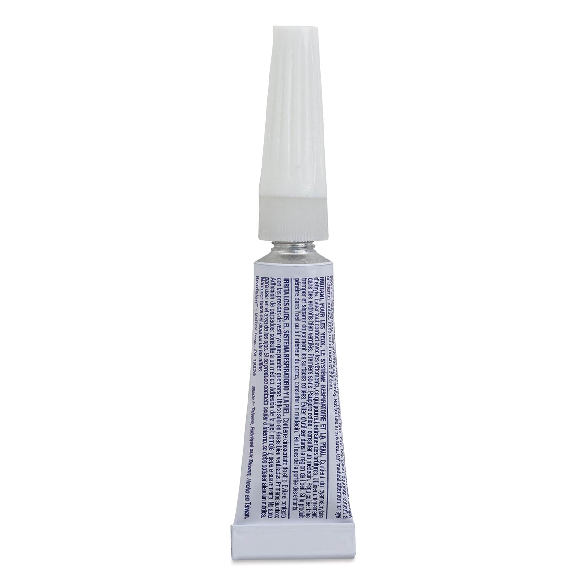 Beadalon Beadfix Adhesive Gel - 0.1 oz back of bottle