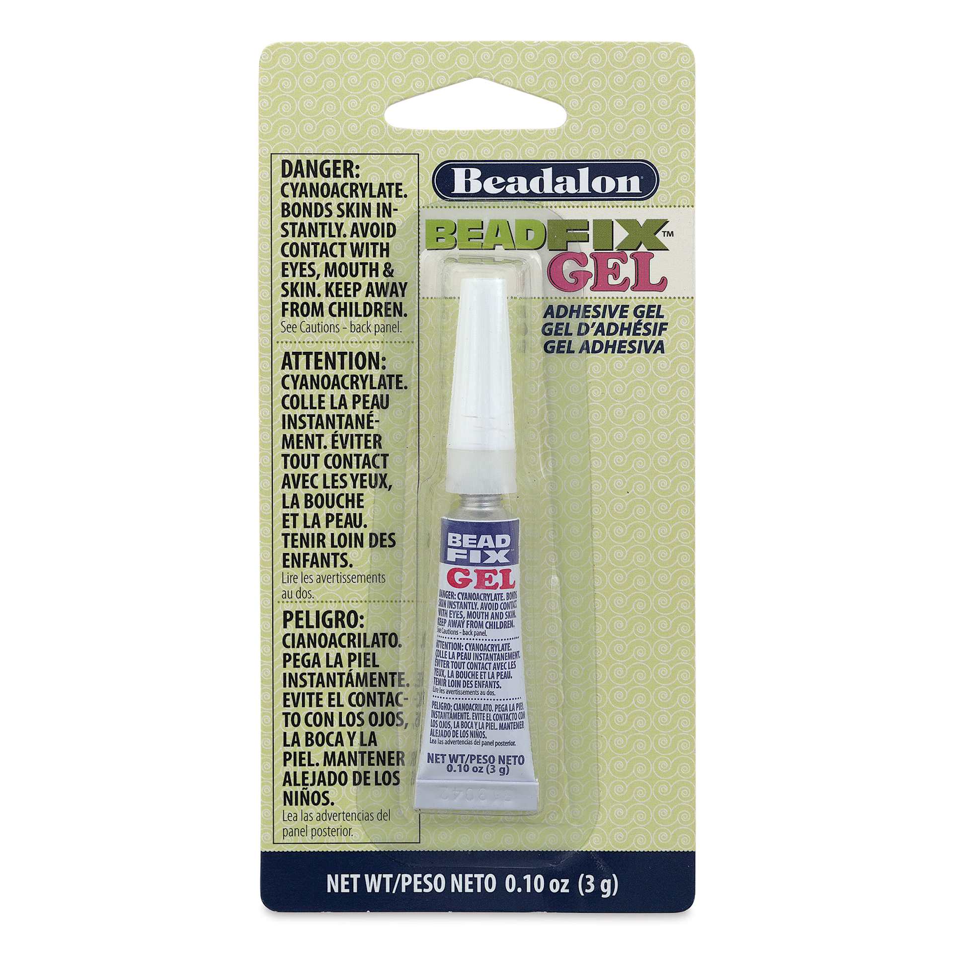 Beadalon Beadfix Adhesive Gel - 0.1 oz front of packaging